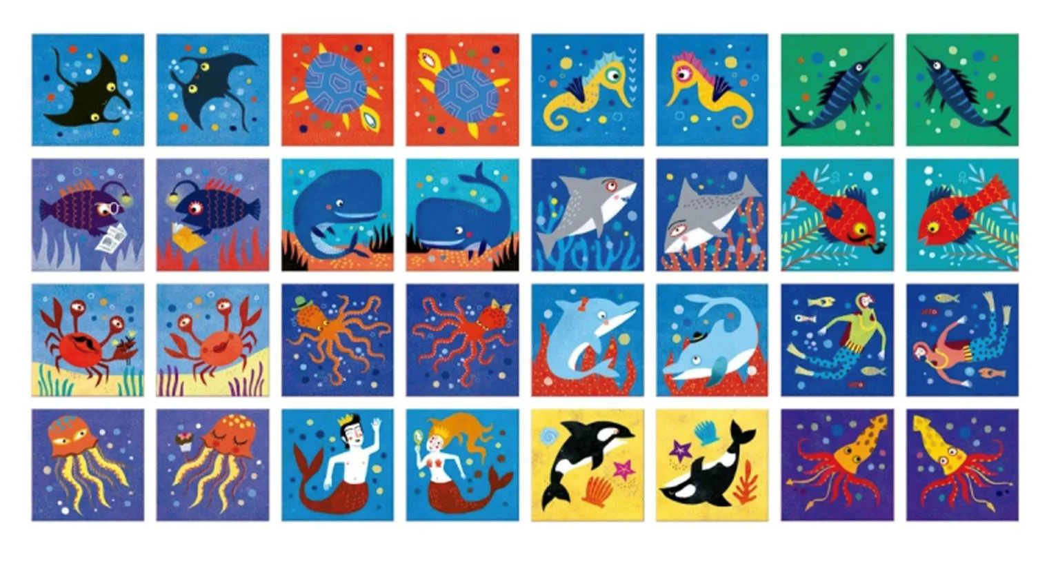 Joc Londji Memo Animale marine, 32 el. foto