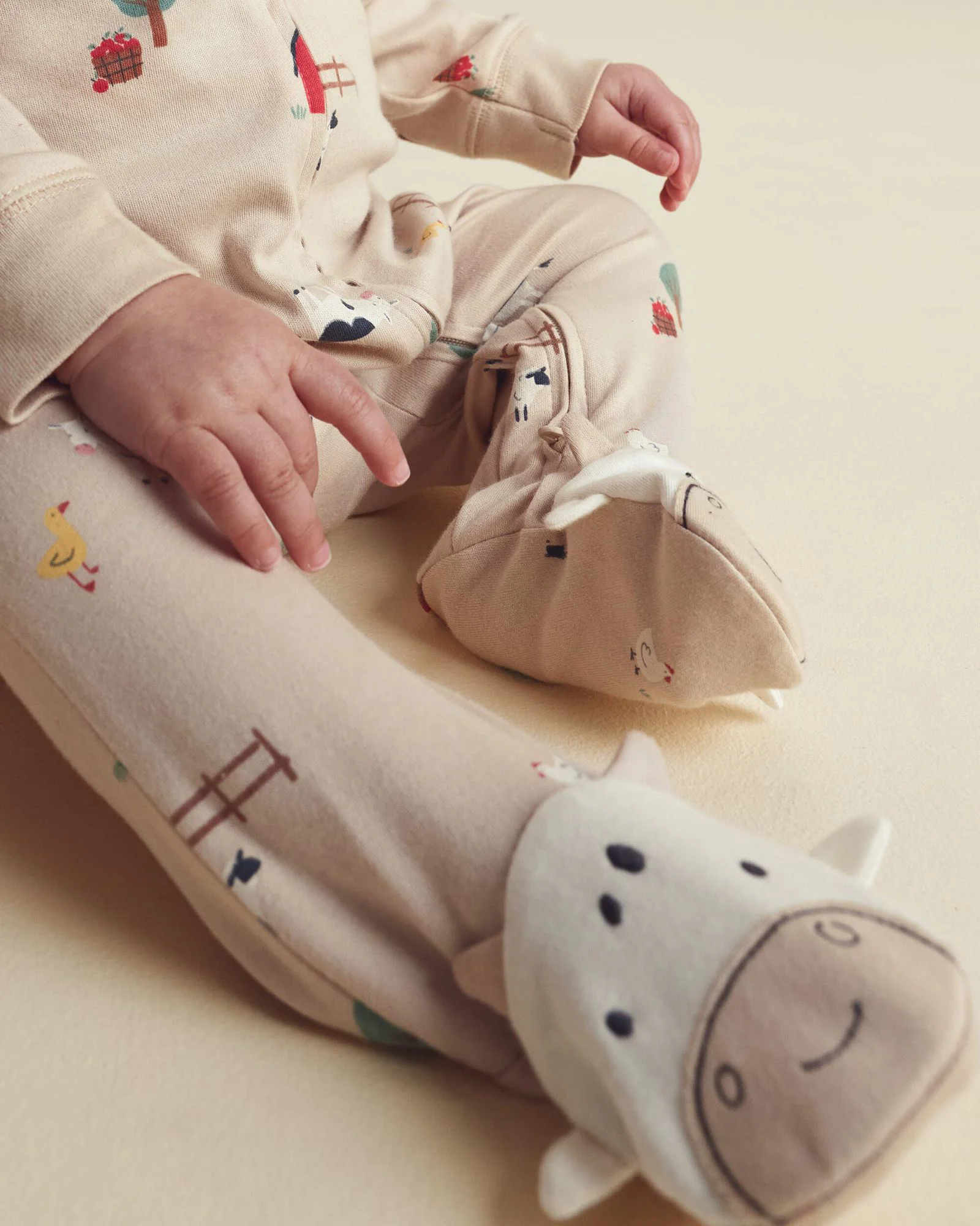 Carter's Pijama cu talpa din bumbac Farm Print foto