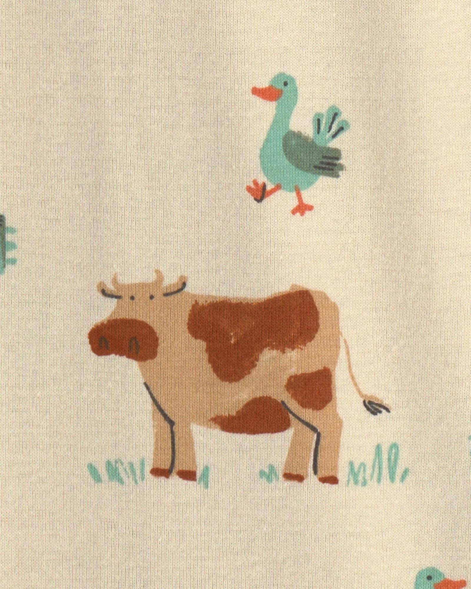 Carter's Pijama cu talpa din bumbac Farm Print foto