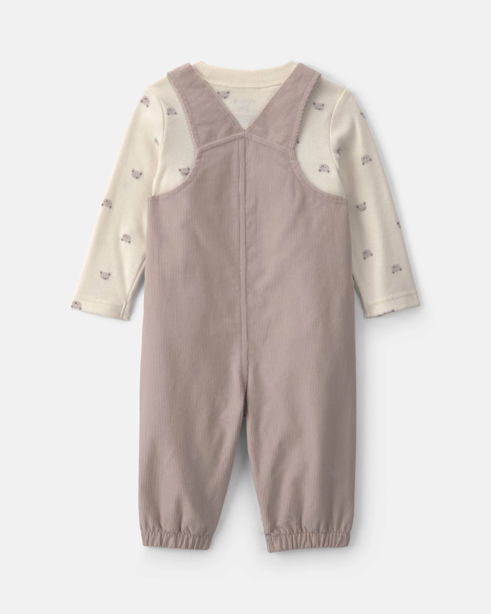 Carter's Set 2 piese Teddy - salopeta lunga si bluza foto