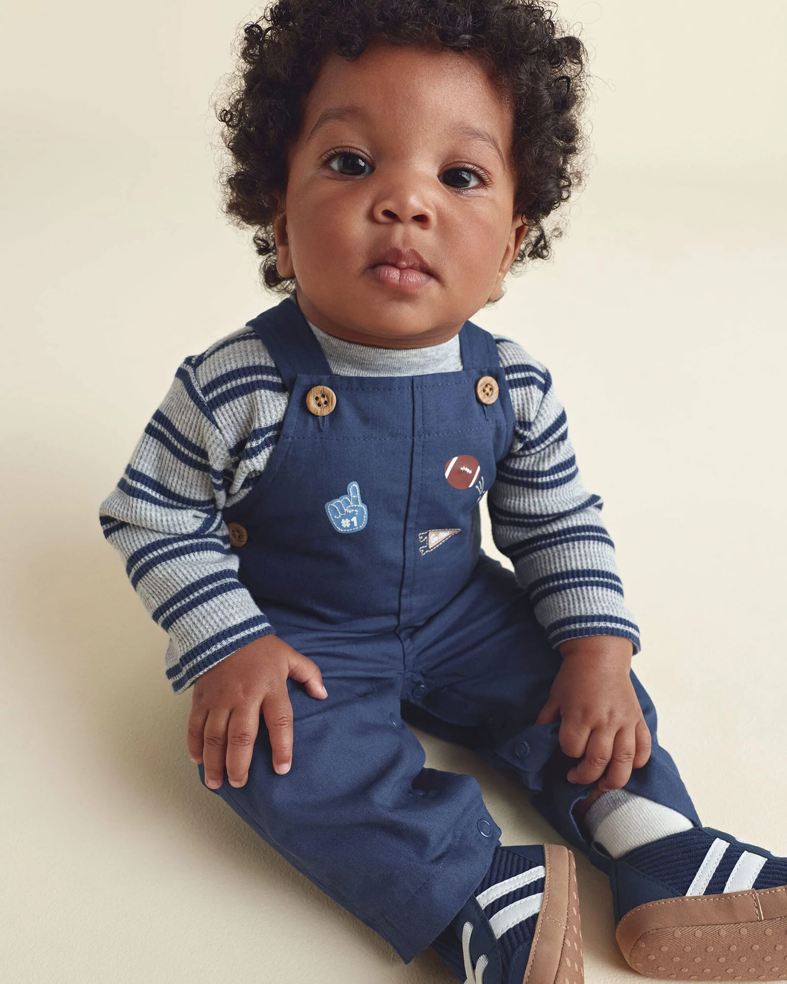 Carter's Set 2 piese Sports - salopeta lunga si bluza foto