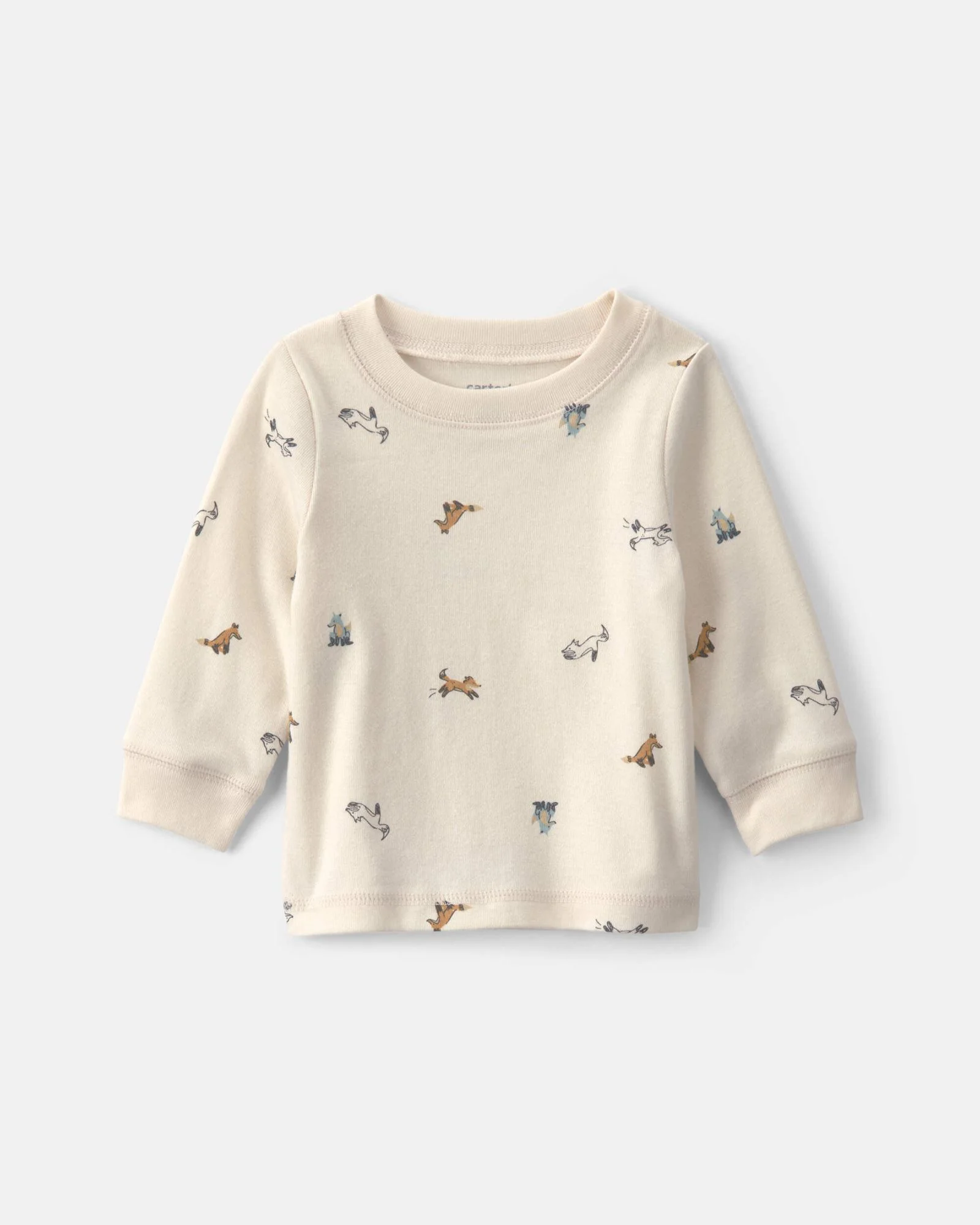 Carter's Set 2 piese Wolf - salopeta lunga si bluza foto