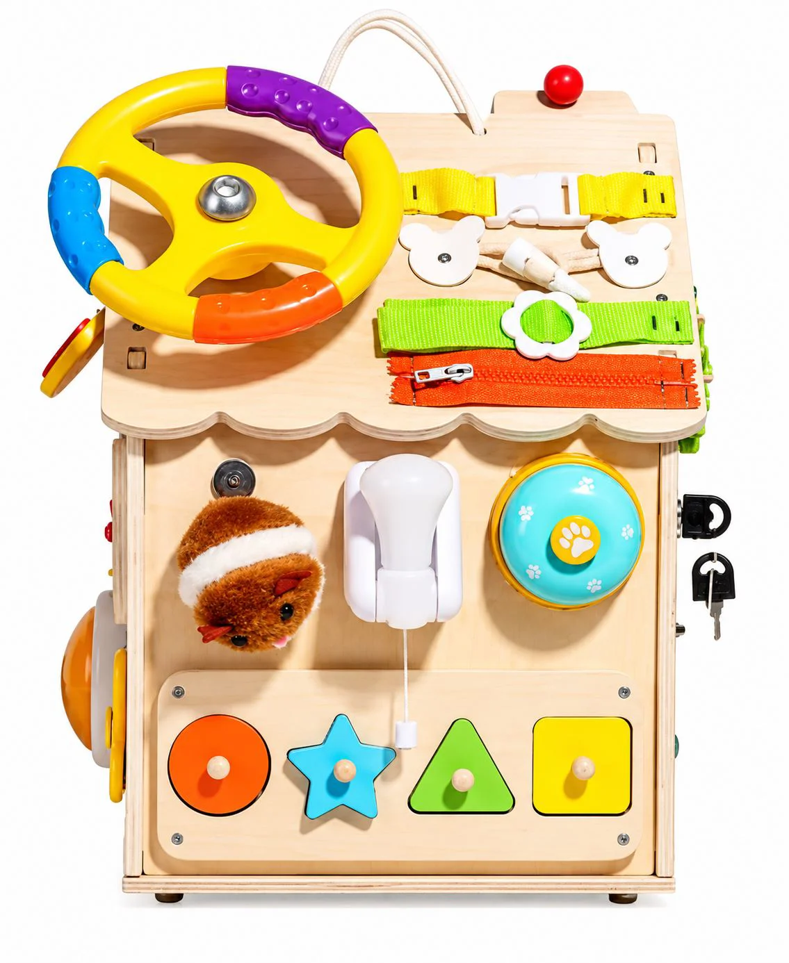 Деревянная игрушка New World Домик с рулём foto