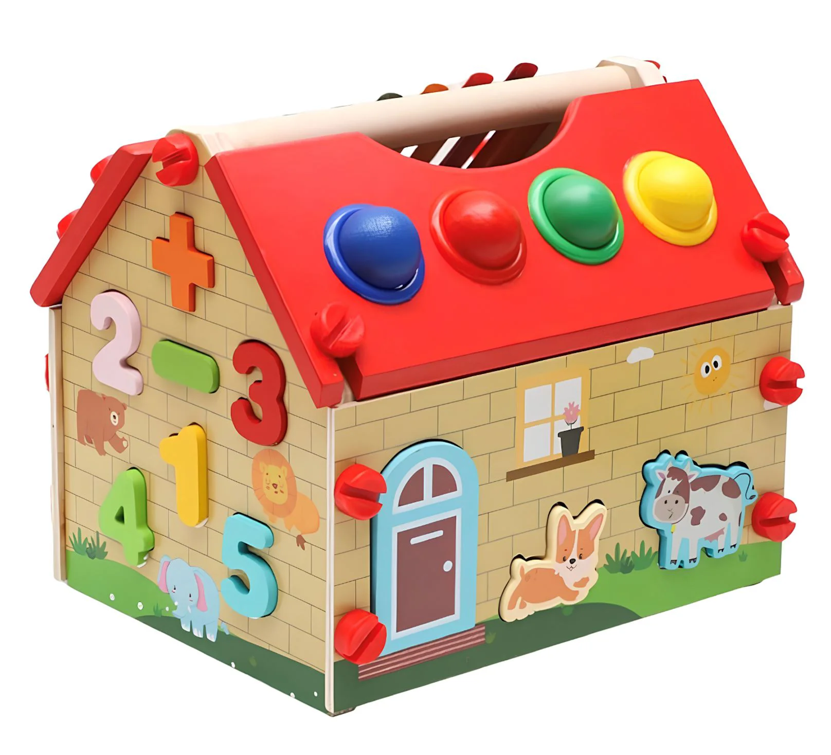 Деревянная игрушка New World Домик с молотком foto