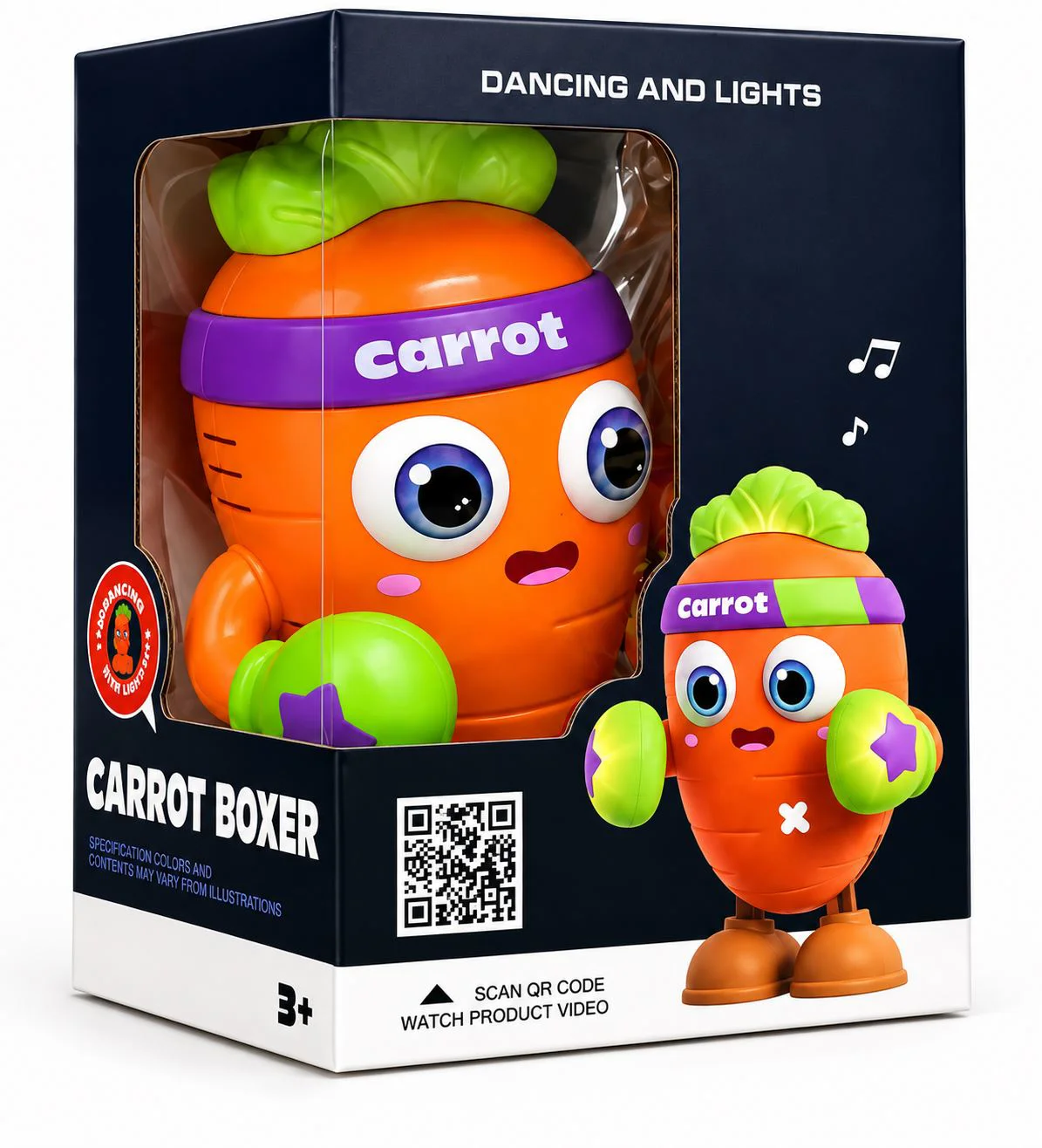 Jucarie interactiva New World Morcov dansator cu lumini si muzica foto