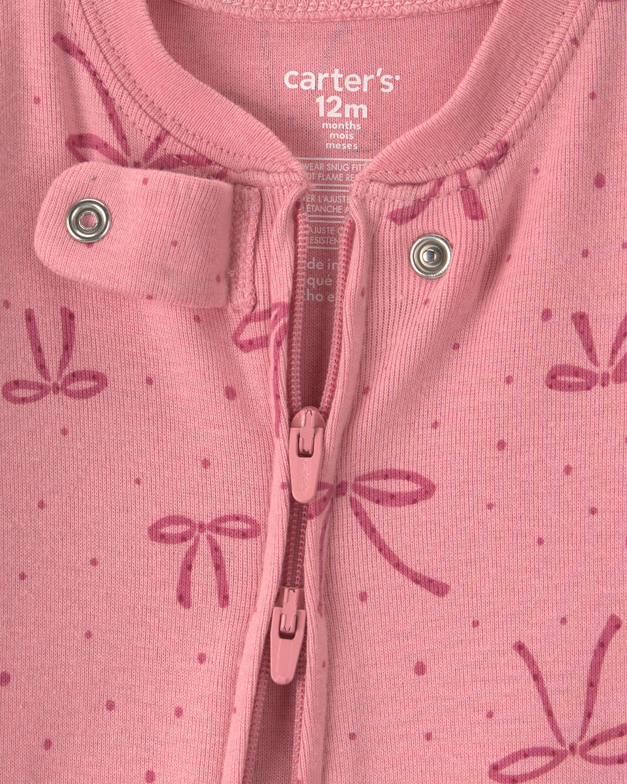 Carter's Pijama cu talpa din bumbac Teddy Bows foto