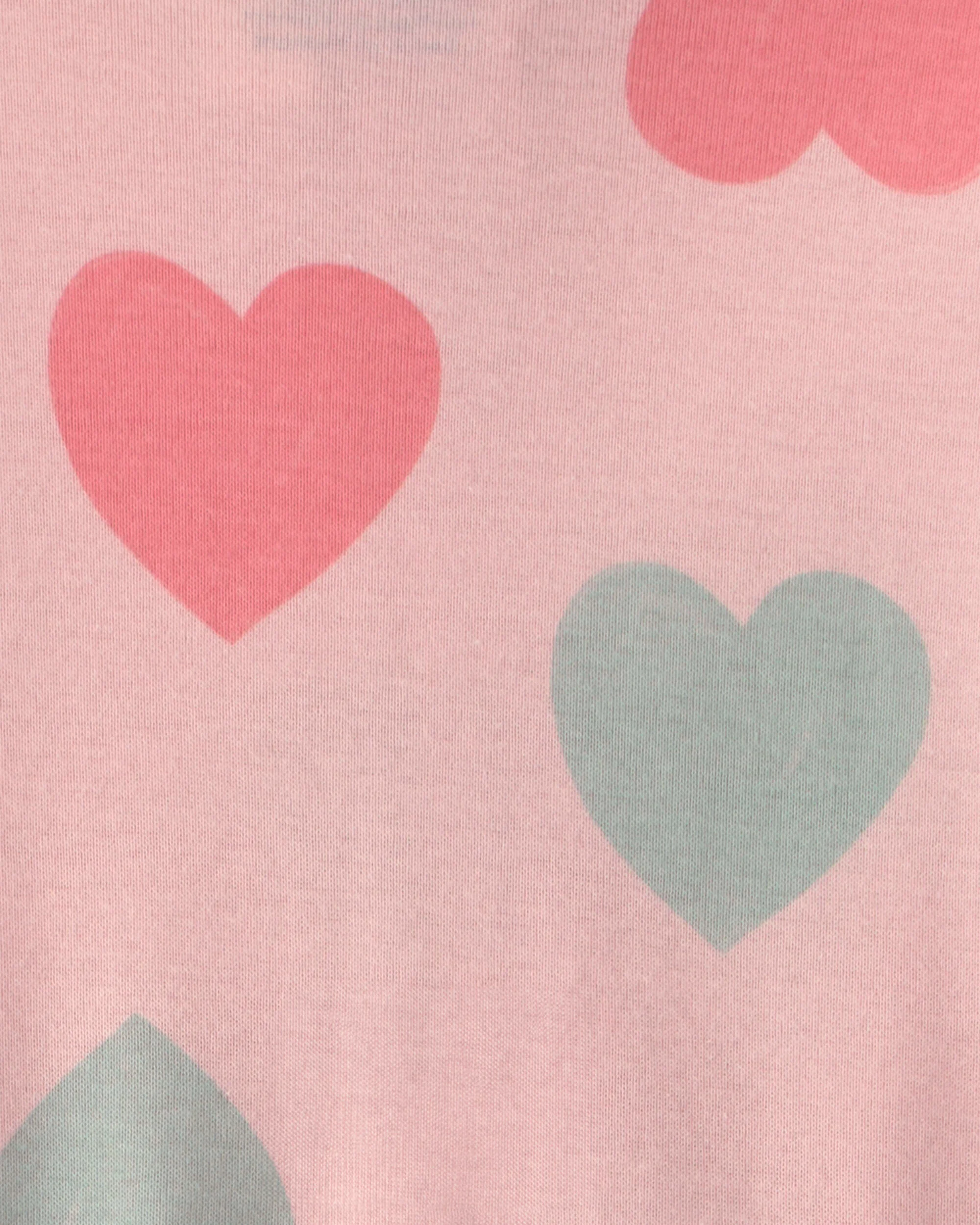 Carter's Pijama cu talpa din bumbac Pink Hearts foto
