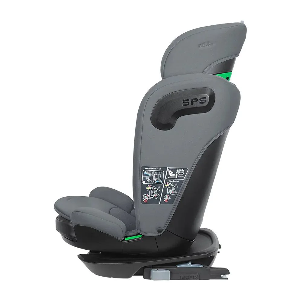 Автокресло с Isofix KikkaBoo i-Wave i-Size Graphite, 100-150 см foto