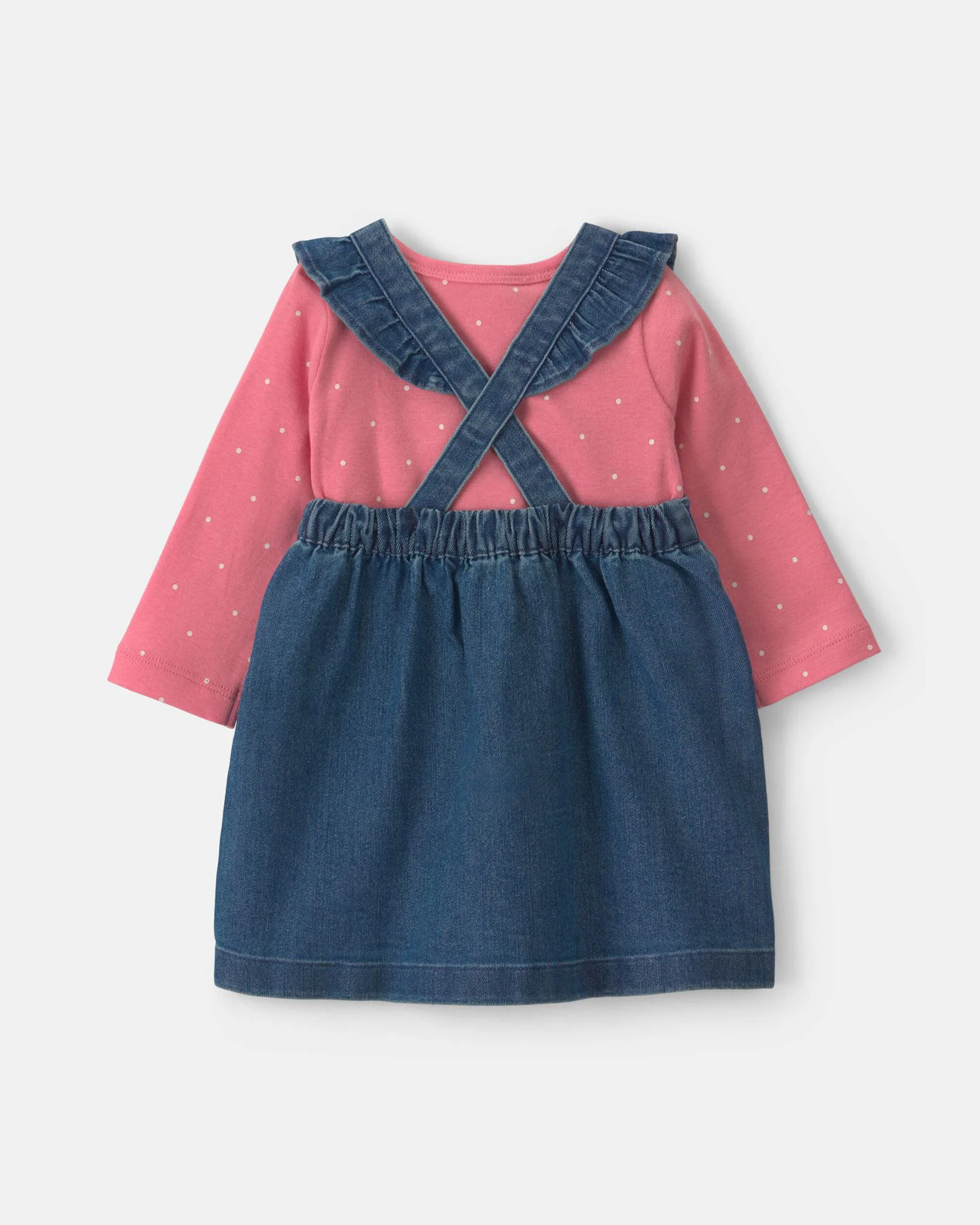 Carter's Set 3 piese Polka Dot - salopeta tip rochita, bluza cu maneca lunga si dresuri foto