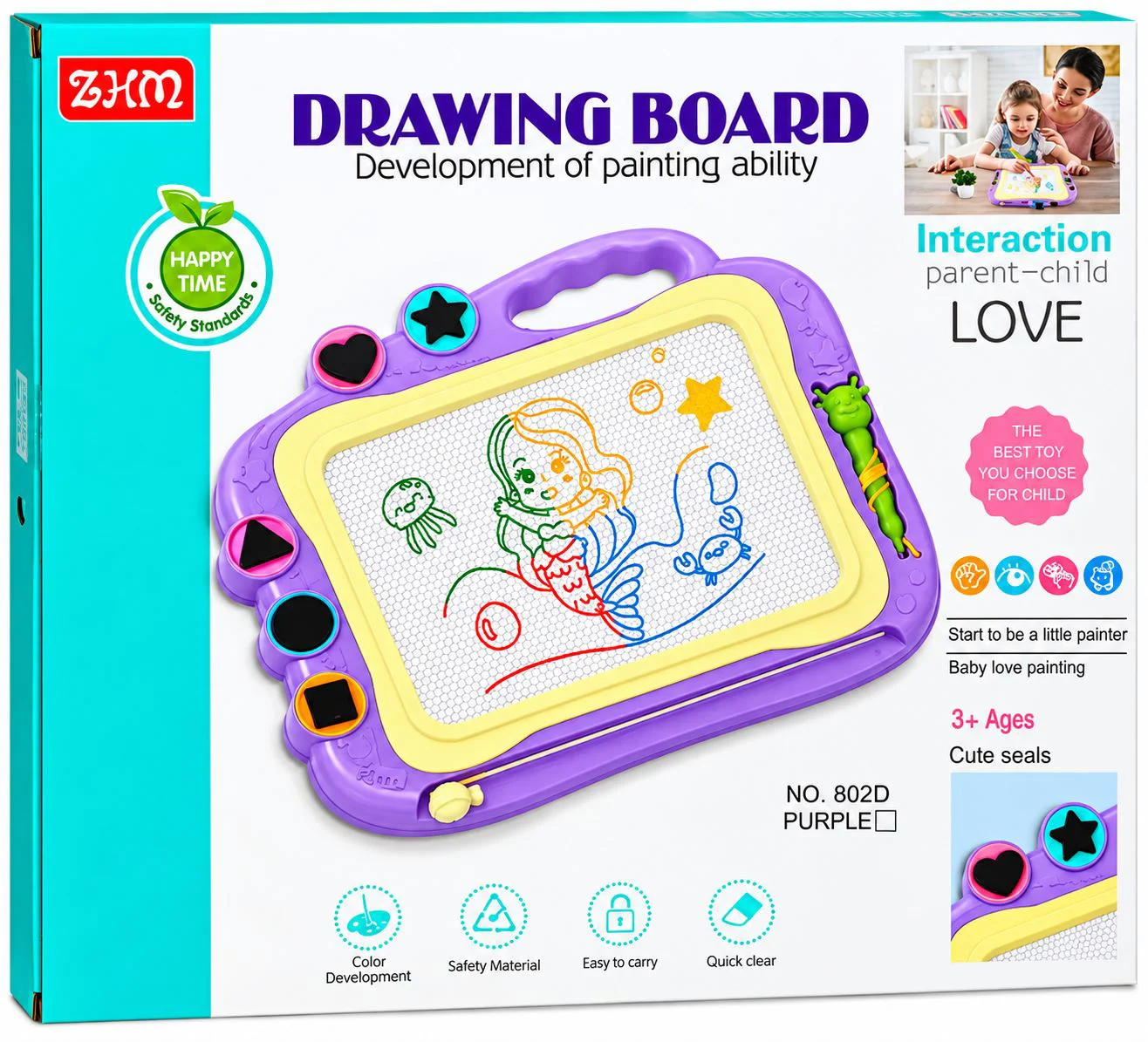 Tabla de desen New World Creaturi marine, cu pix si stampile foto