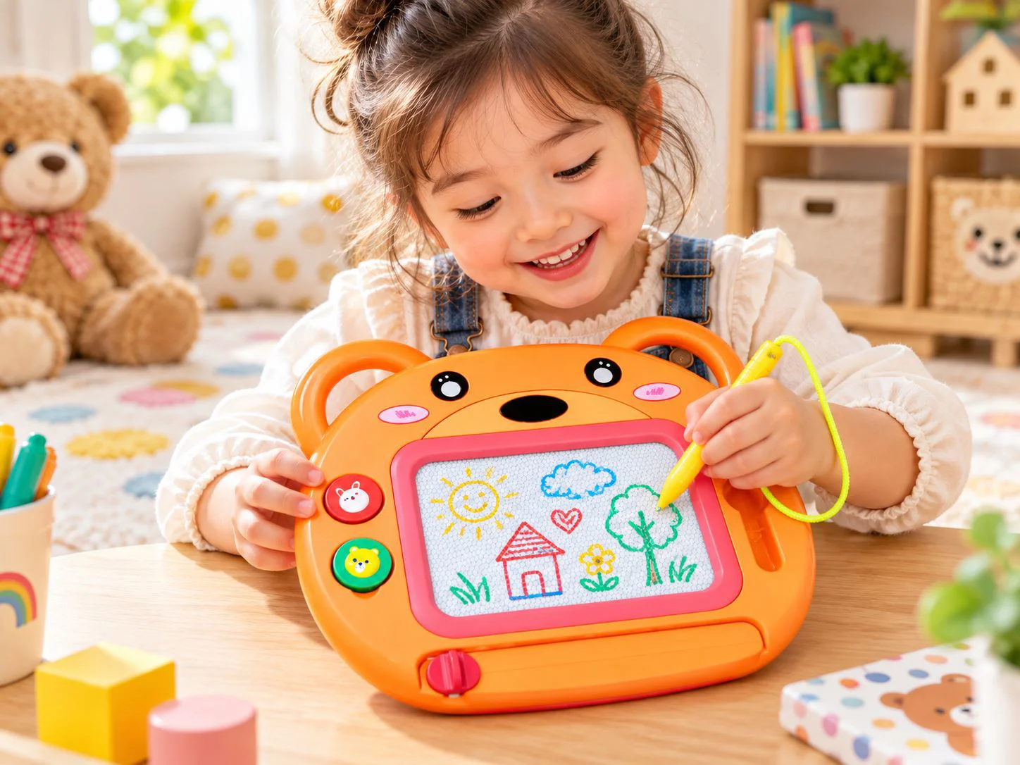 Tabla de desen New World Urs, cu stilou si stampile foto
