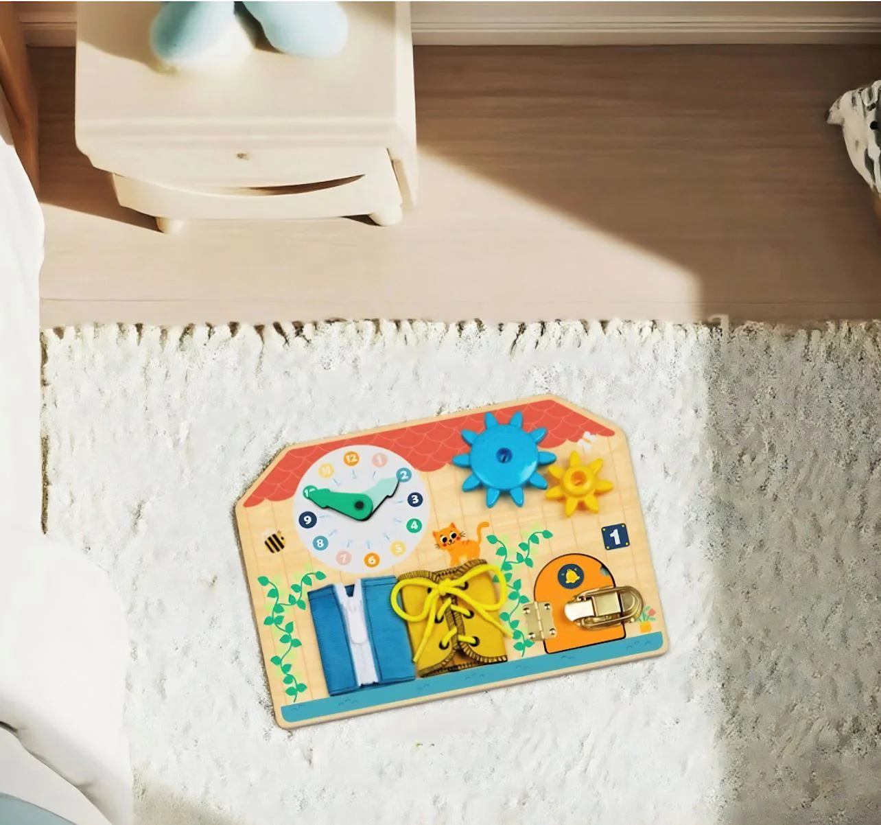 Jucarie de lemn Tooky Toy Casuta interactiva foto