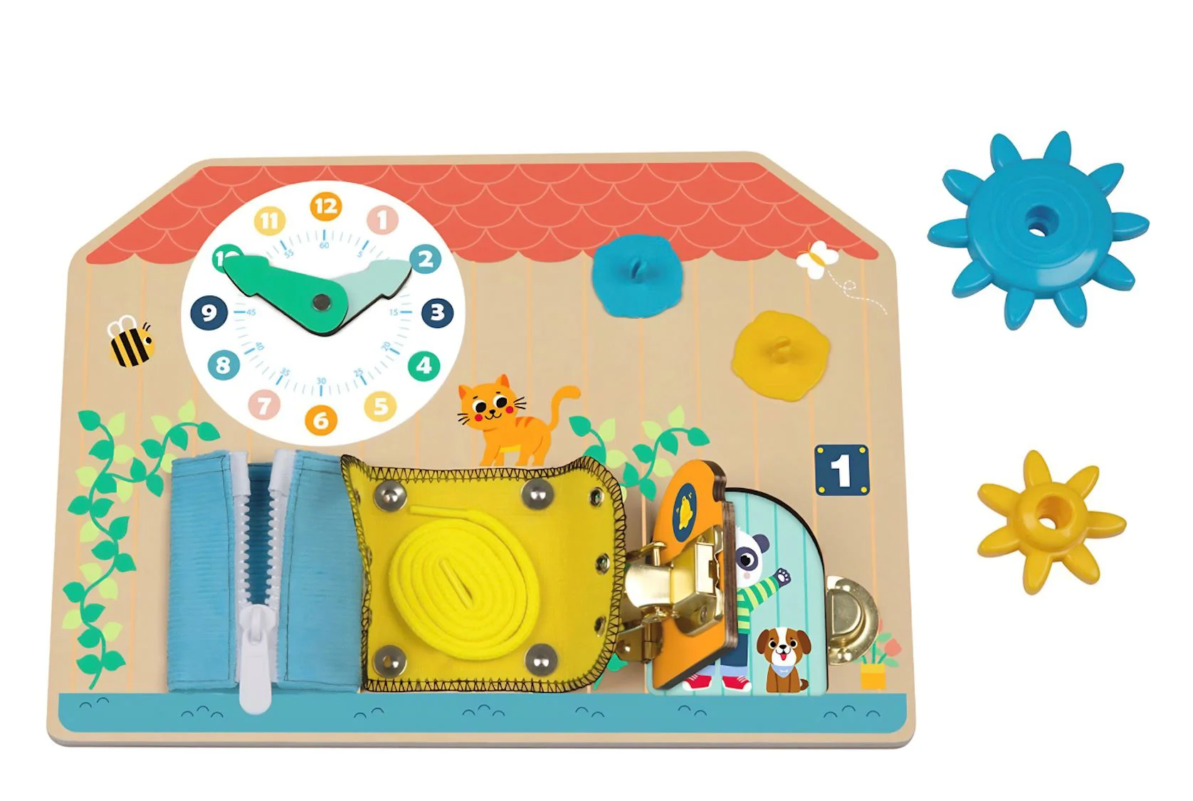 Jucarie de lemn Tooky Toy Casuta interactiva foto