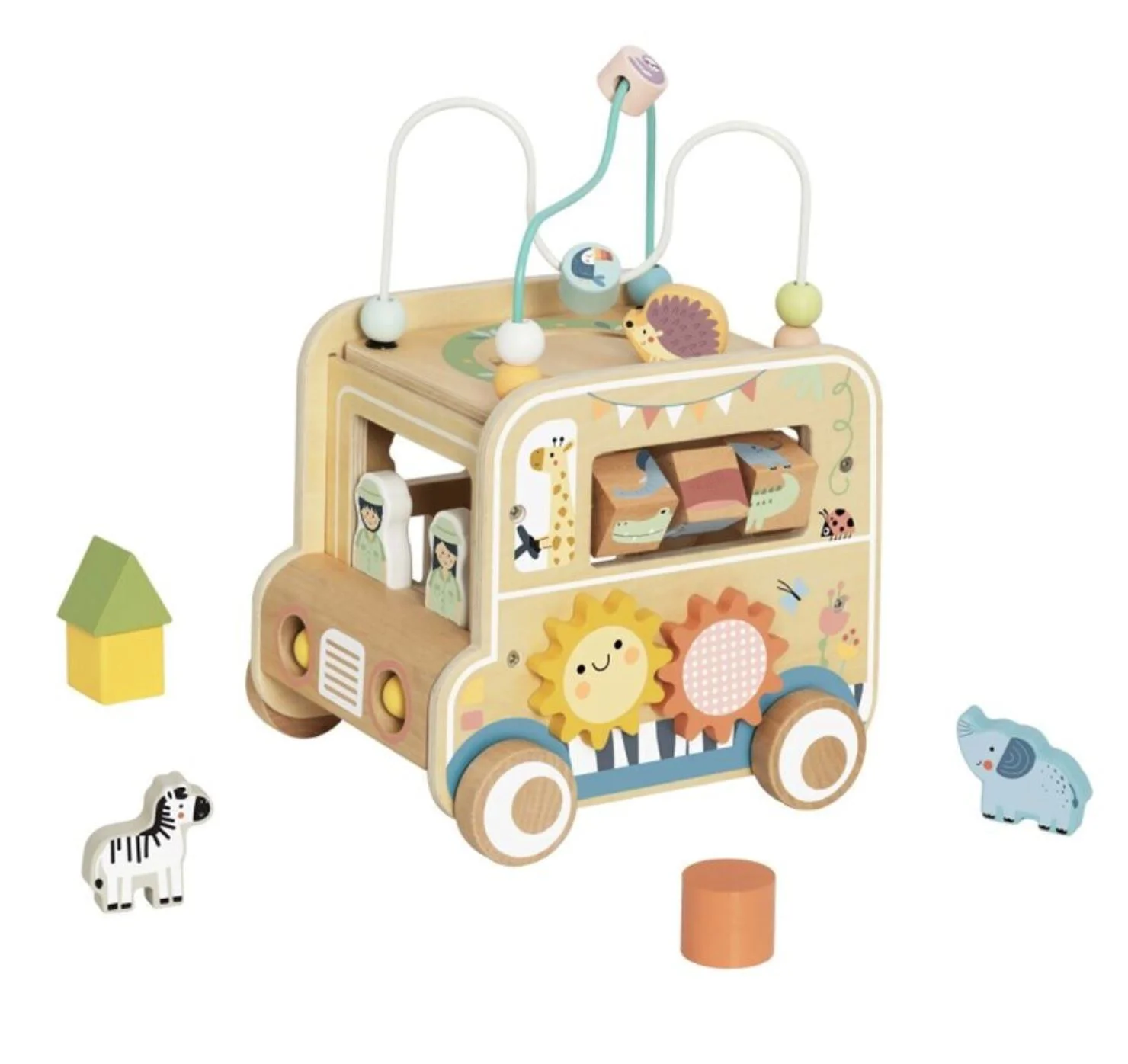 Jucarie din lemn Tooky Toy Cub educational Safari foto