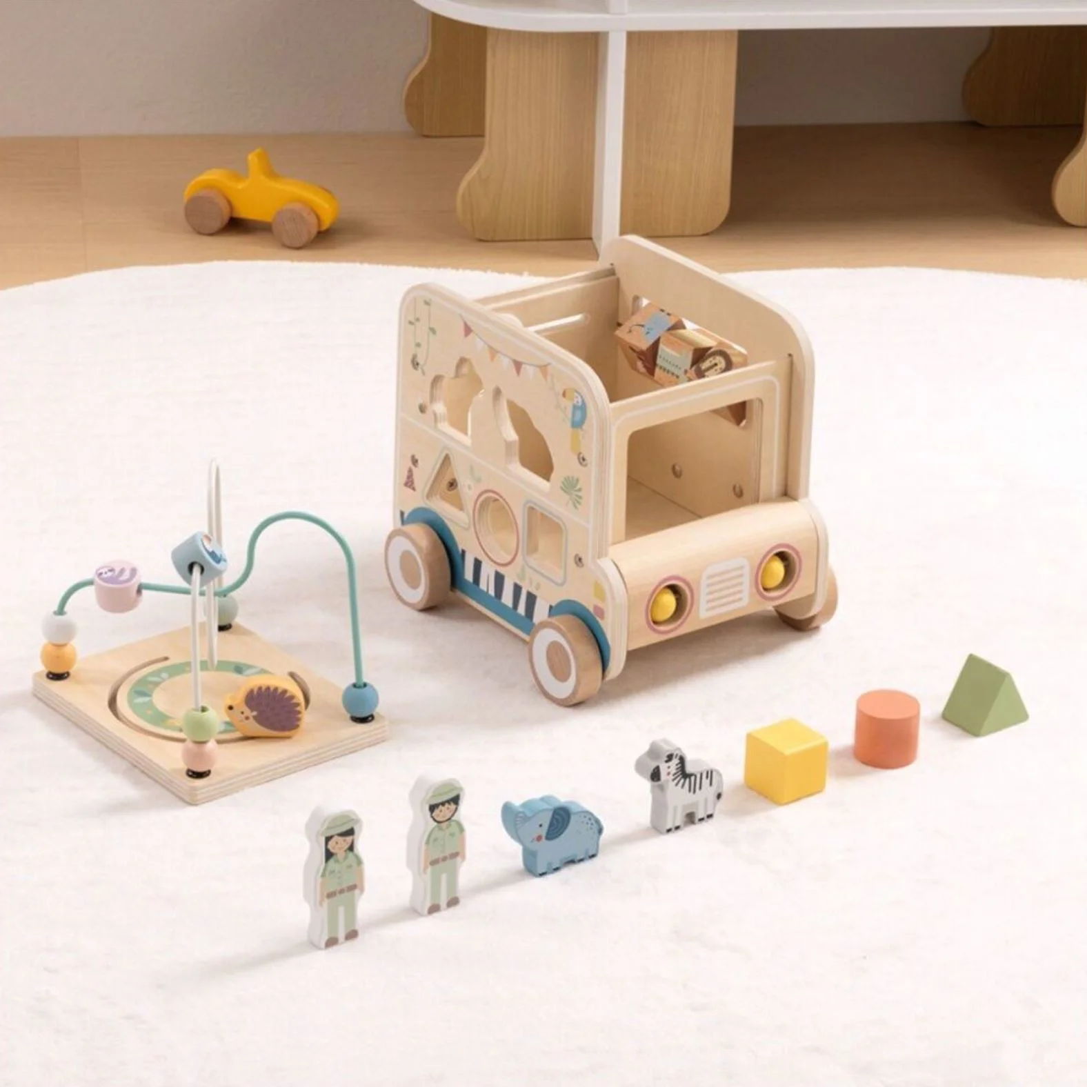 Jucarie din lemn Tooky Toy Cub educational Safari foto