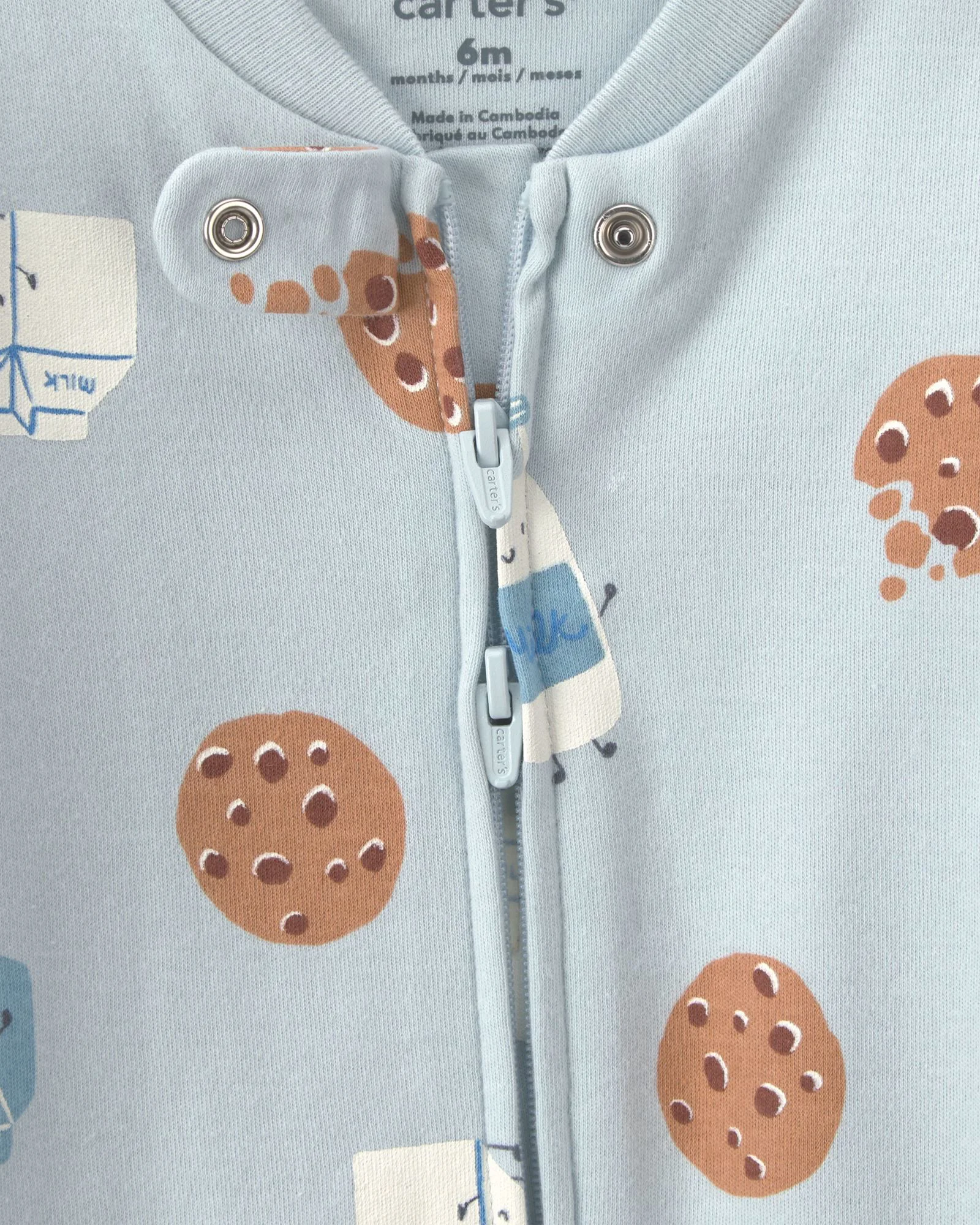 Carter's Pijama cu talpa din bumbac Cookies & Milk foto