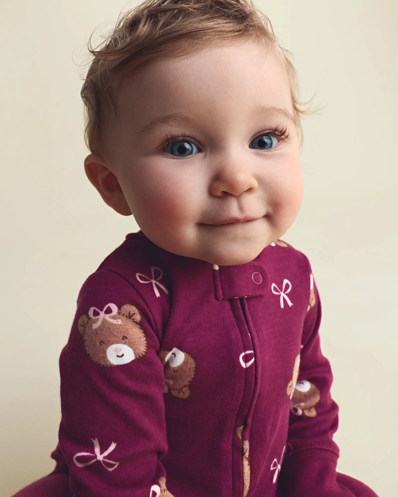 Carter's Pijama cu talpa din bumbac Teddy Bows foto