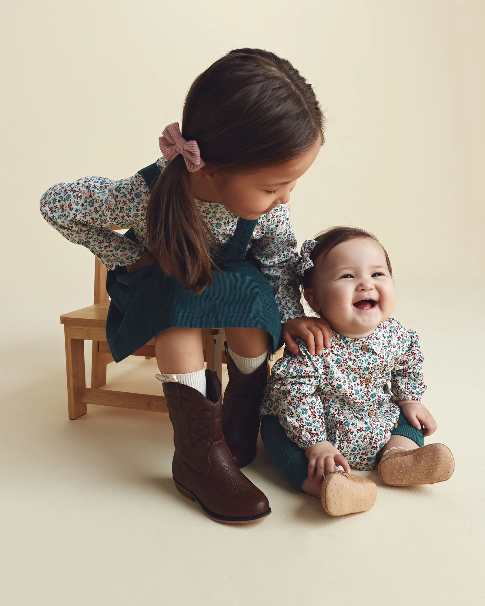 Carter's Set 3 piese Floral - bentita, bluza si colanti foto