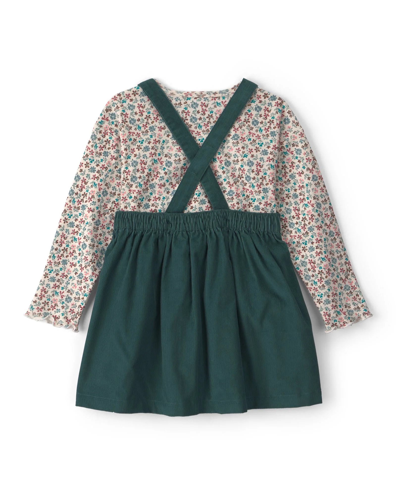 Carter's Set 2 piese Floral - salopeta tip rochita si bluza foto