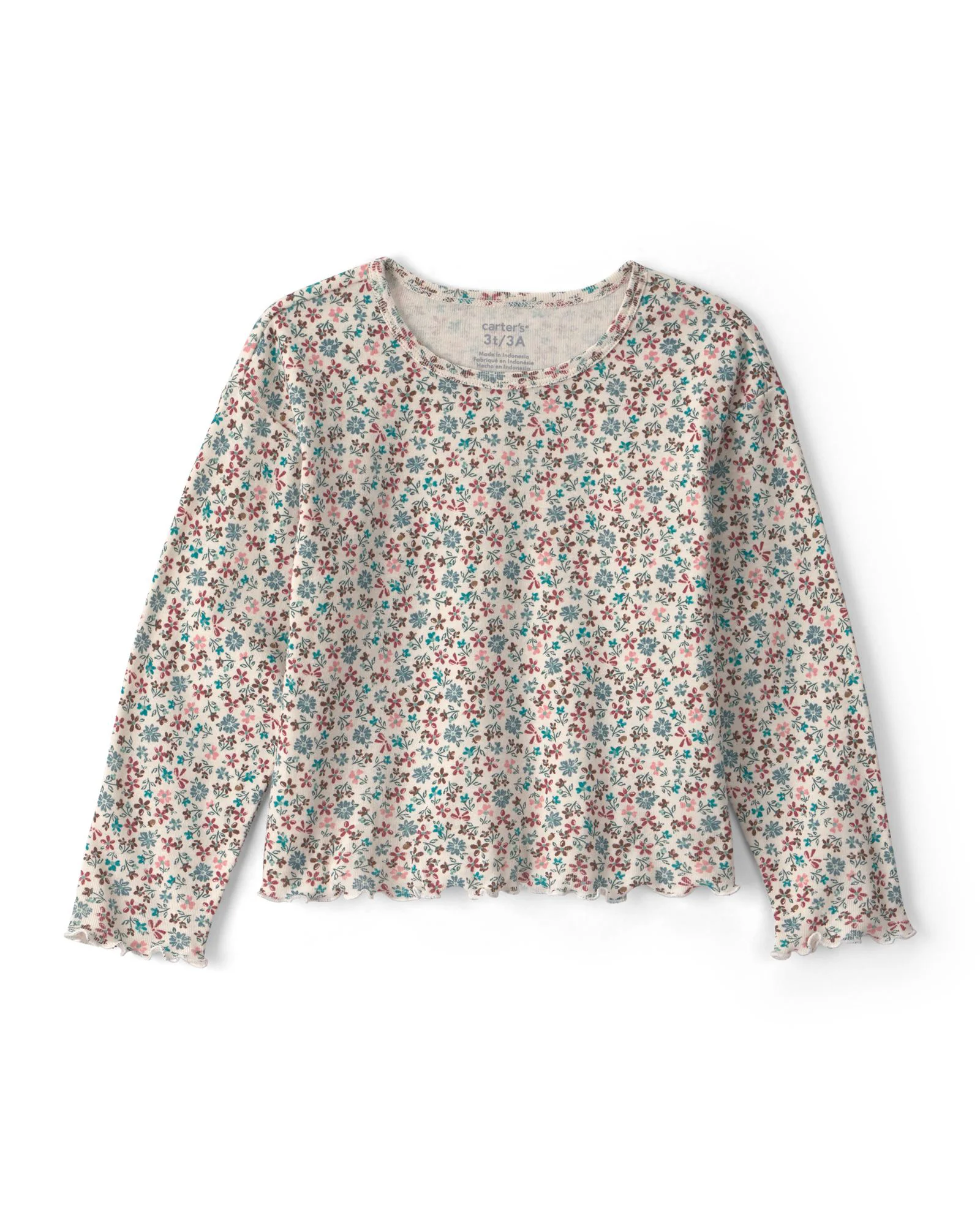 Carter's Set 2 piese Floral - salopeta tip rochita si bluza foto