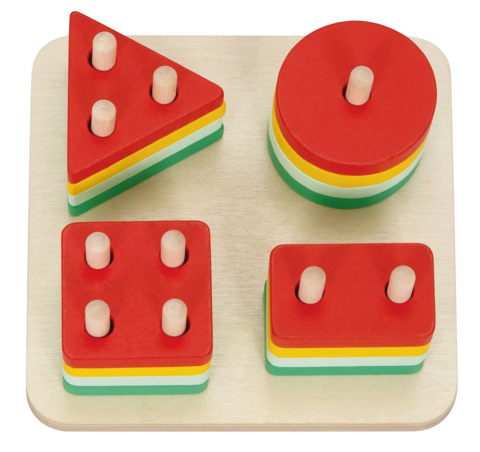 Sorter din lemn Tooky Toy Blocuri geometrice foto