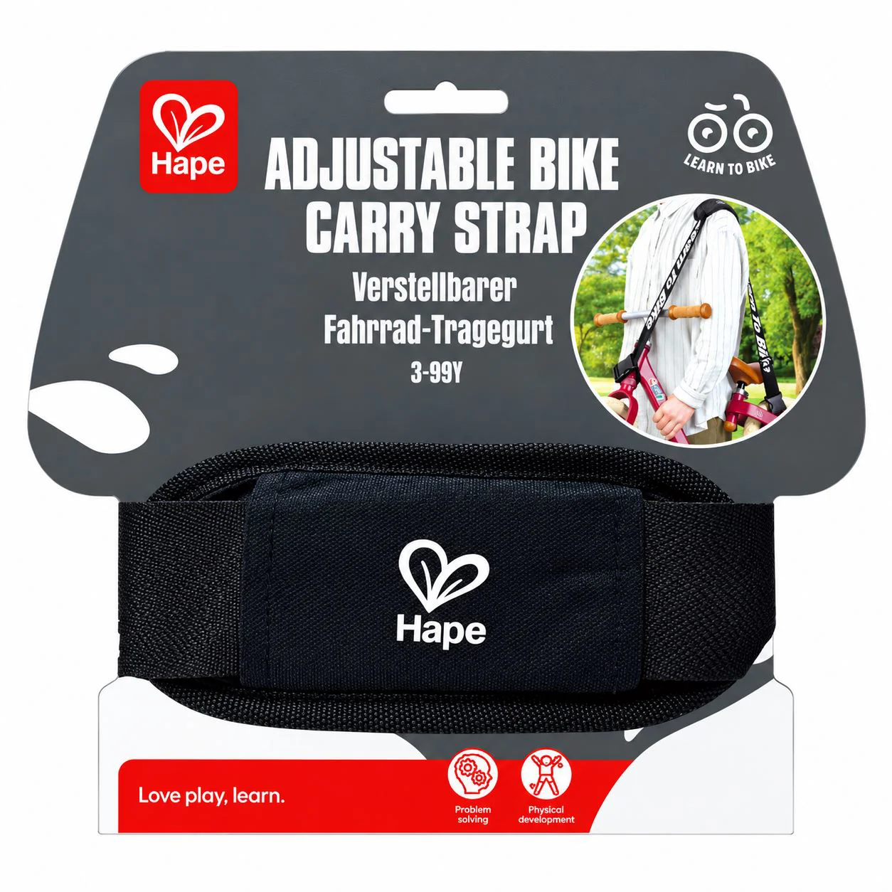 Curea reglabila pentru transportul bicicletei Hape 50 kg foto