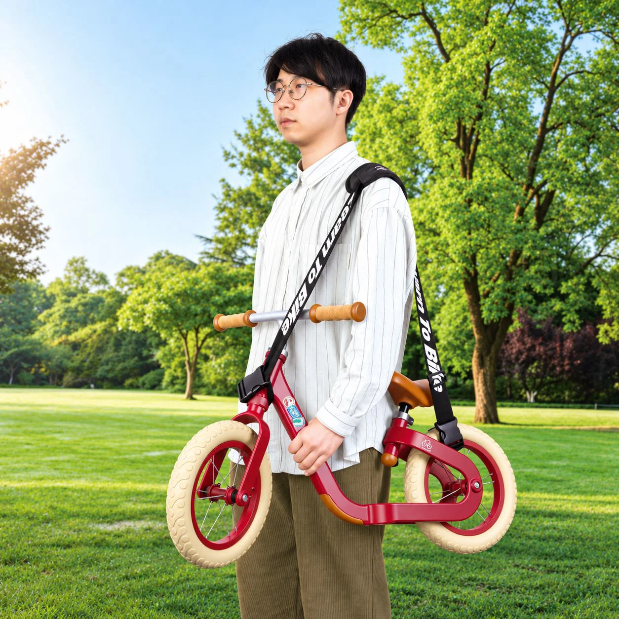 Curea reglabila pentru transportul bicicletei Hape 50 kg foto