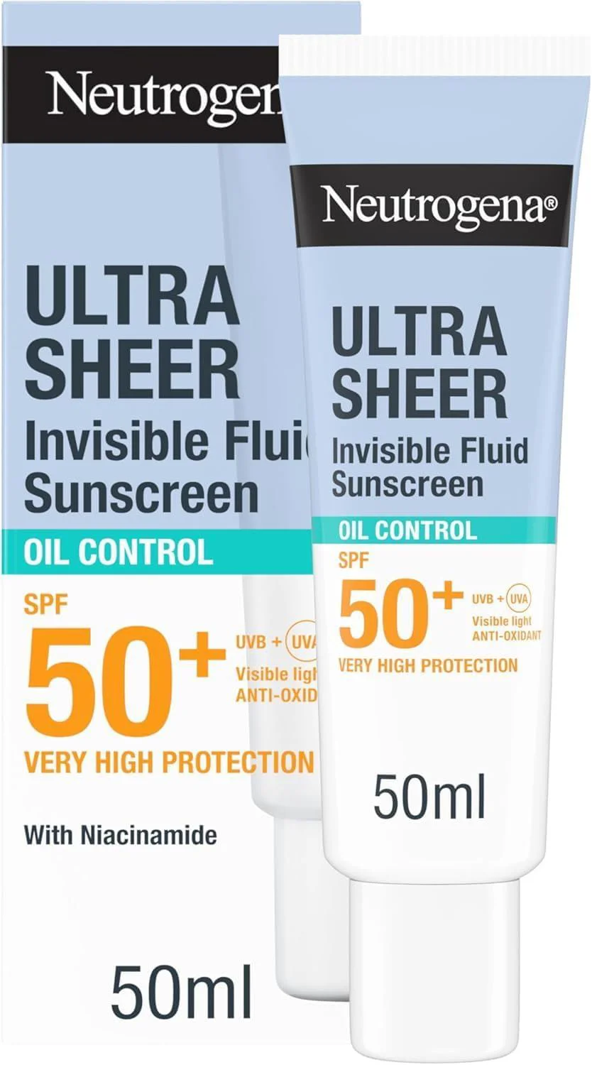 Fluid pentru fata Neutrogena Ultra-Sheer Invisible Oil Control SPF50+ Sun Care Fluid, 50 ml foto