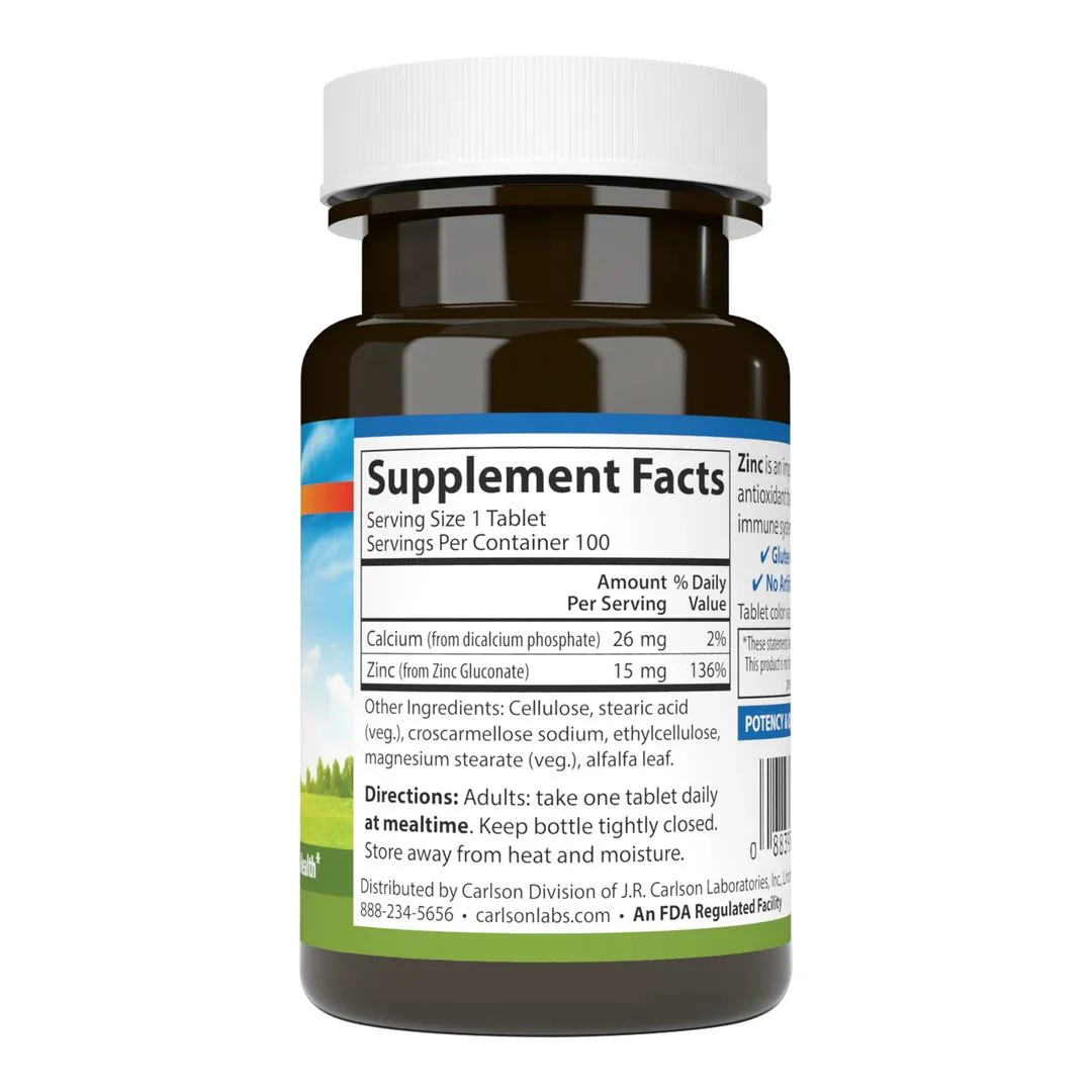 Supliment alimentar Carson Lab Zinc 15 mg, 100 comprimate foto