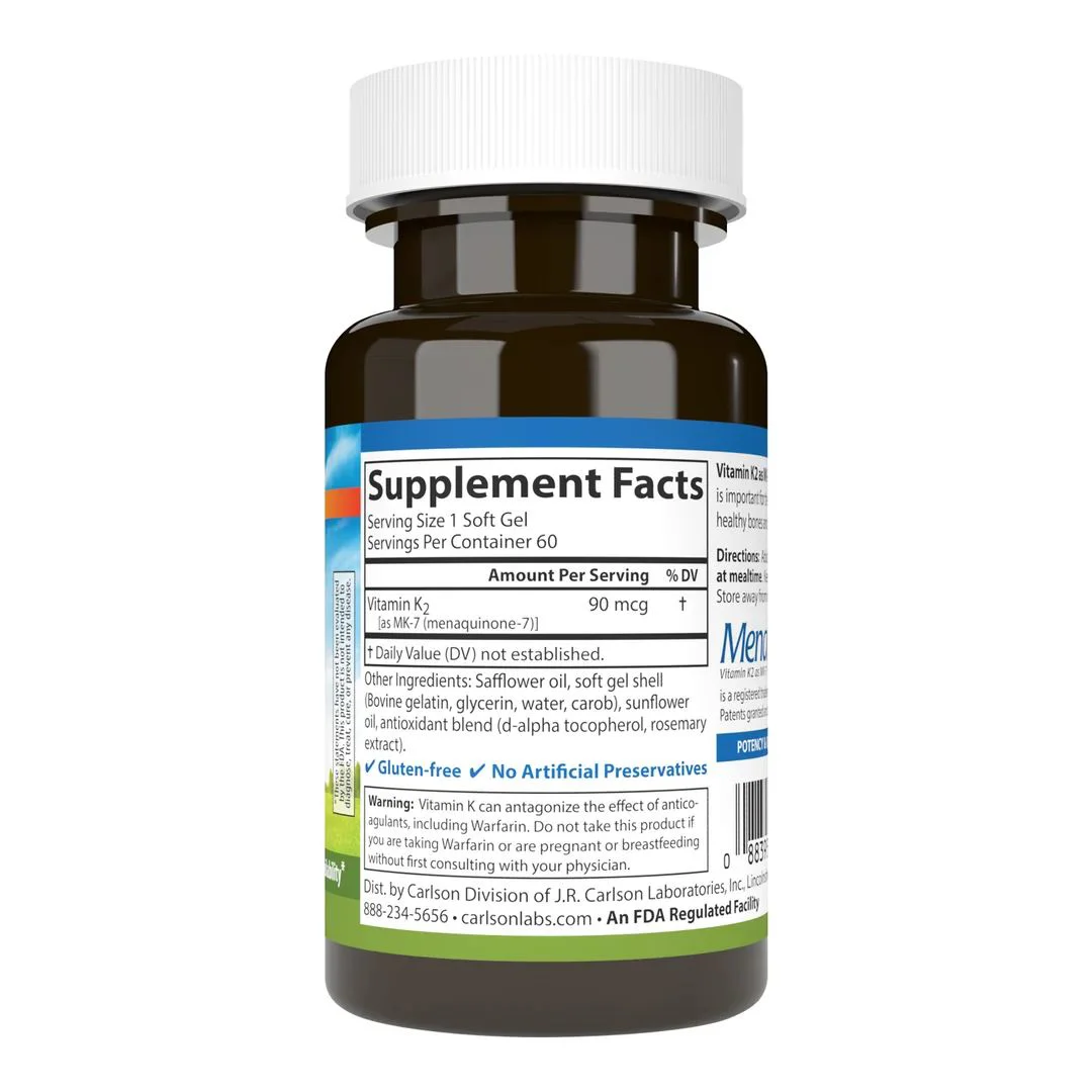 Supliment alimentar Carson Lab Vitamin K2 MK-7 90 mcg, 60 capsule foto