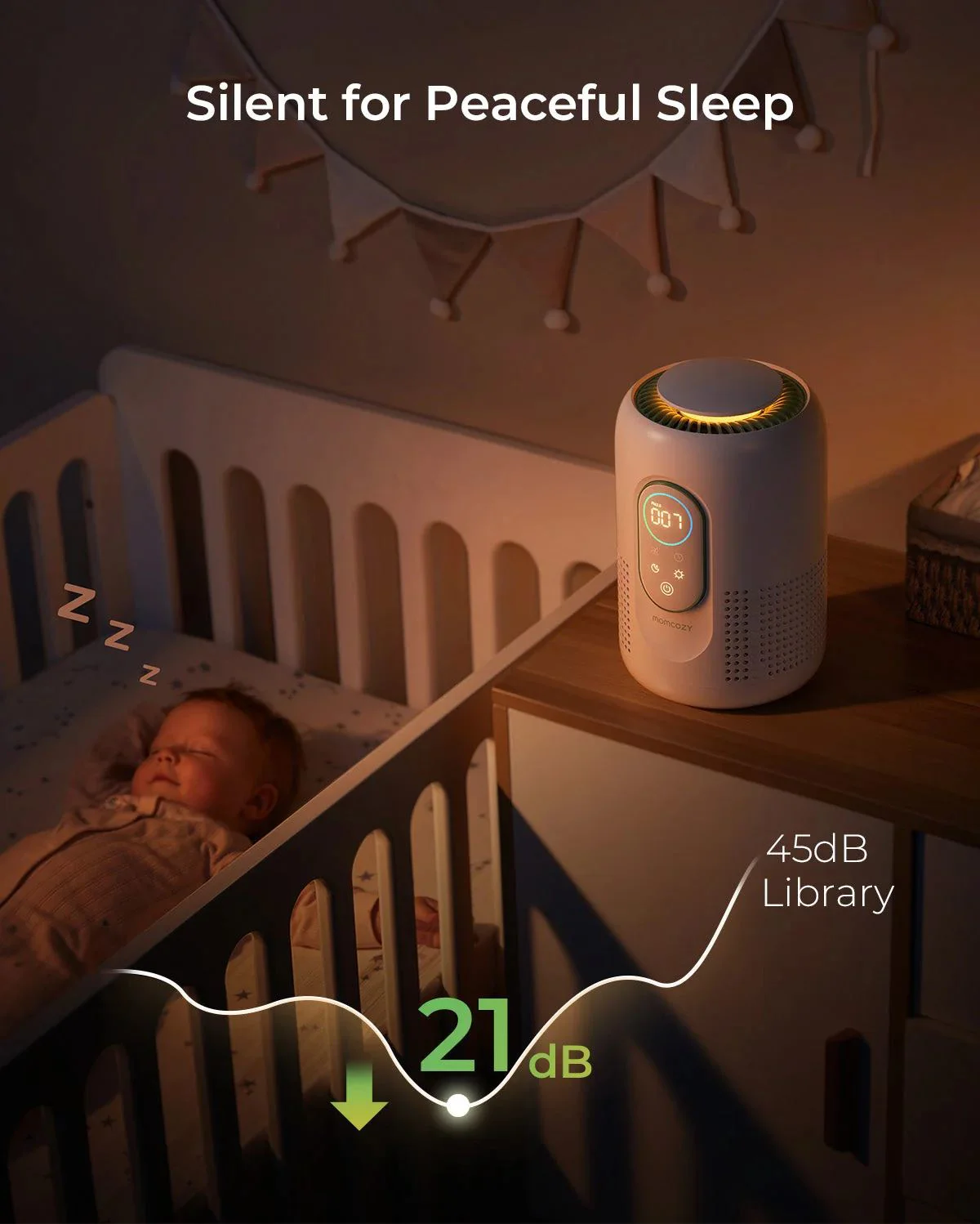 Purificator de aer pentru bebelusi Momcozy CozyBreath foto