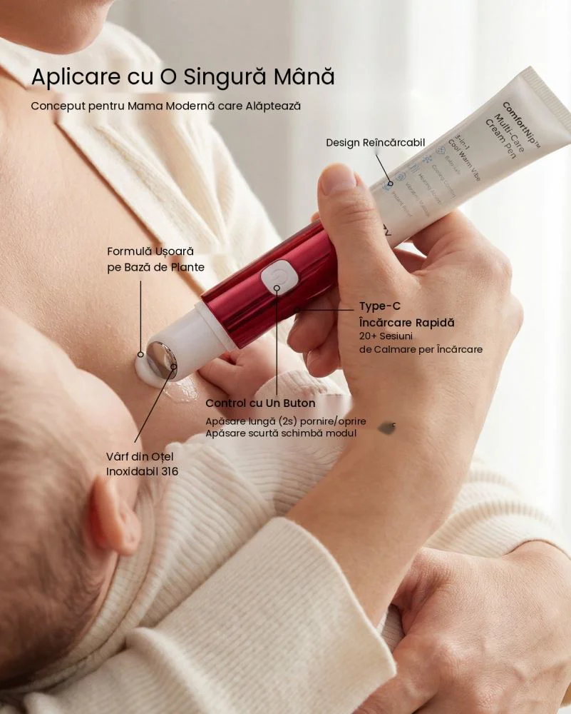 Stick multifunctional pentru ingrijirea mameloanelor Momcozy ComfortNip foto
