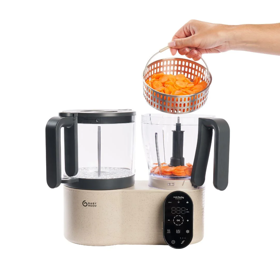 Robot multifunctional 5 in 1 Babymoov Nutribaby Evolution cu functii integrate de feliere si razuire foto