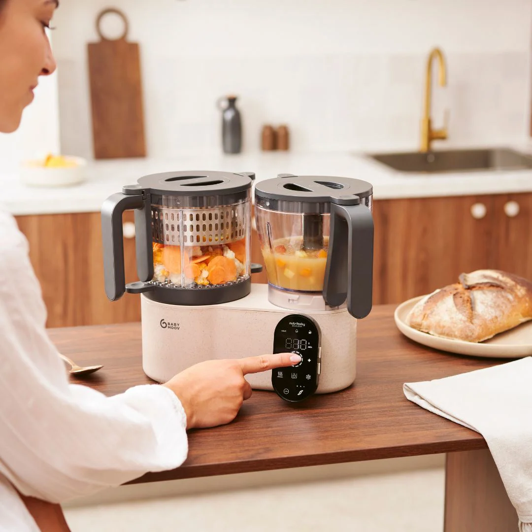 Robot multifunctional 5 in 1 Babymoov Nutribaby Evolution cu functii integrate de feliere si razuire foto