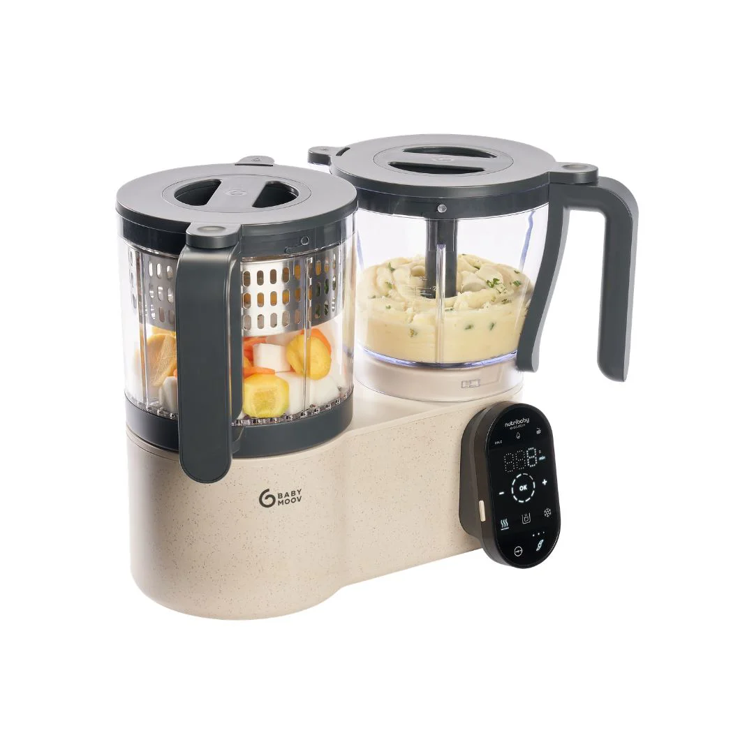 Robot multifunctional 5 in 1 Babymoov Nutribaby Evolution cu functii integrate de feliere si razuire foto