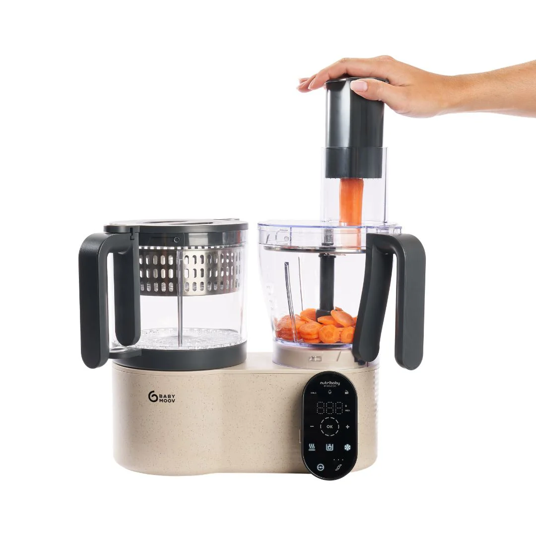 Robot multifunctional 5 in 1 Babymoov Nutribaby Evolution cu functii integrate de feliere si razuire foto
