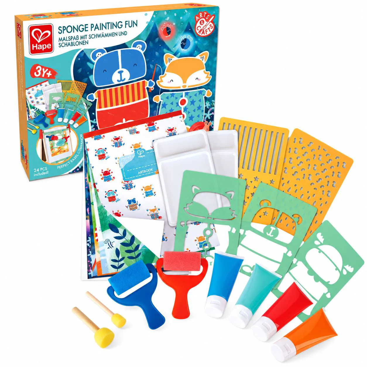Set de creatie Hape Pictura distractiva cu burete foto