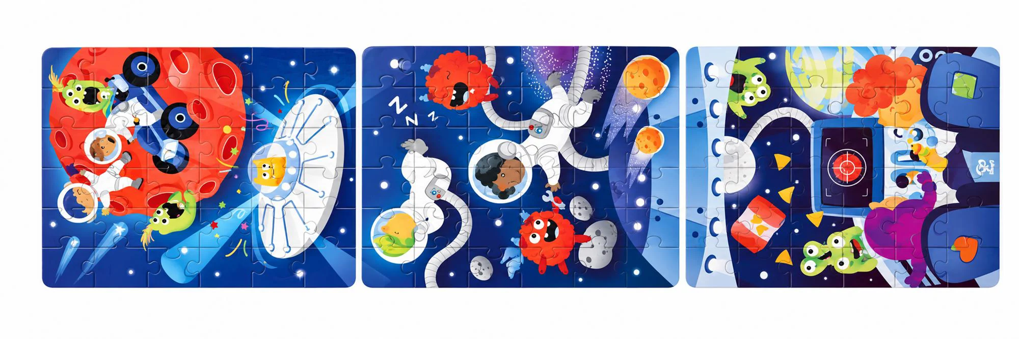 Puzzle 3 in 1 Hape Aventura in spatiu foto