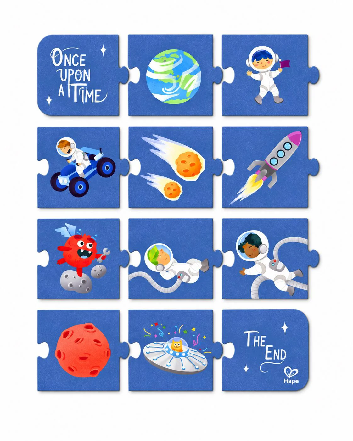 Puzzle 3 in 1 Hape Aventura in spatiu foto