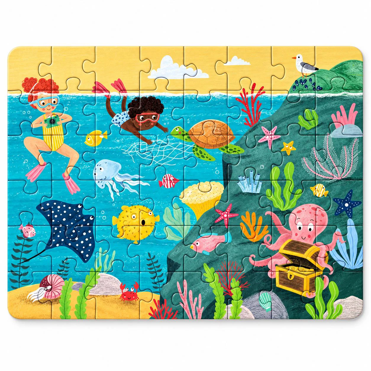 Puzzle 3 in 1 Hape Prietenii oceanului foto