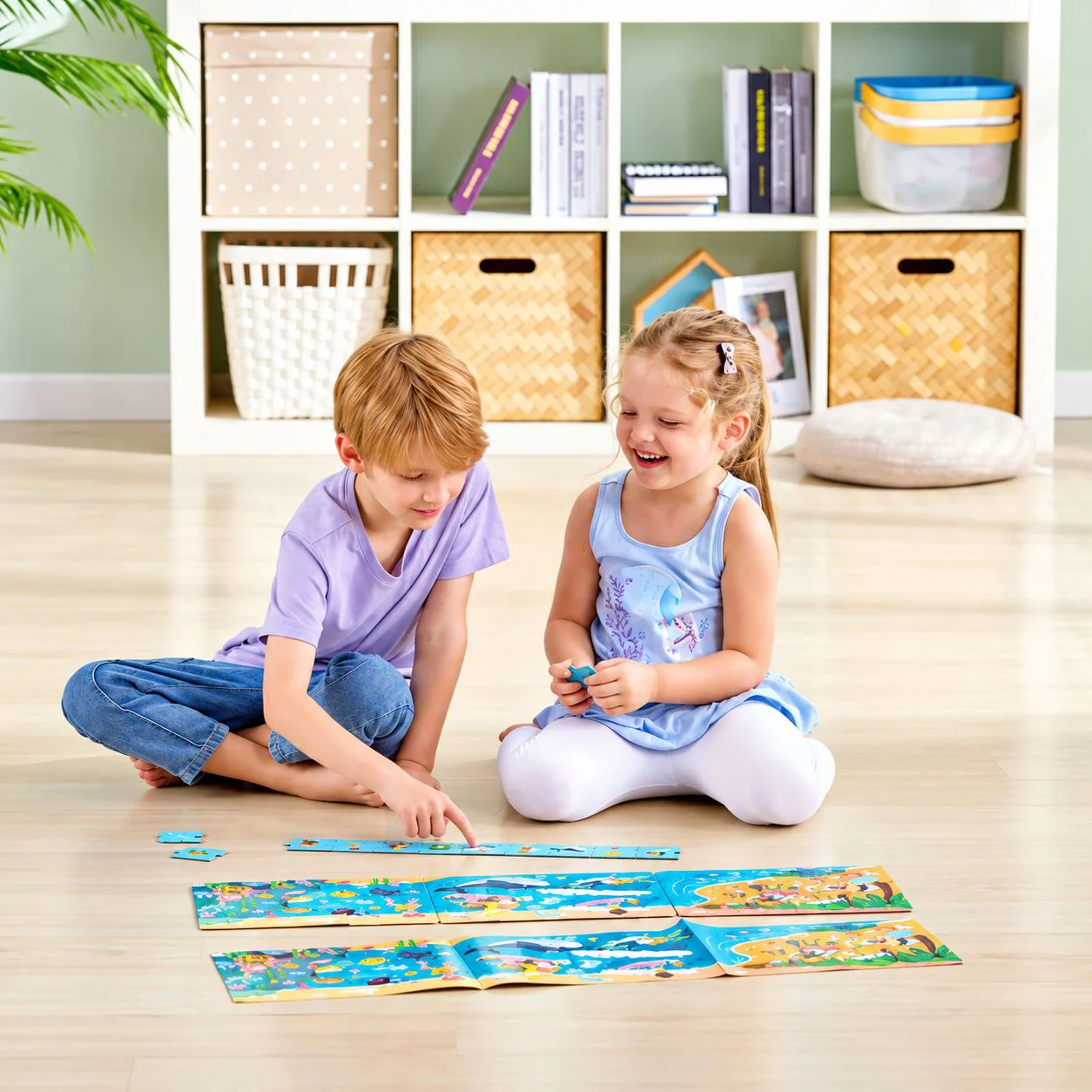 Puzzle 3 in 1 Hape Prietenii oceanului foto