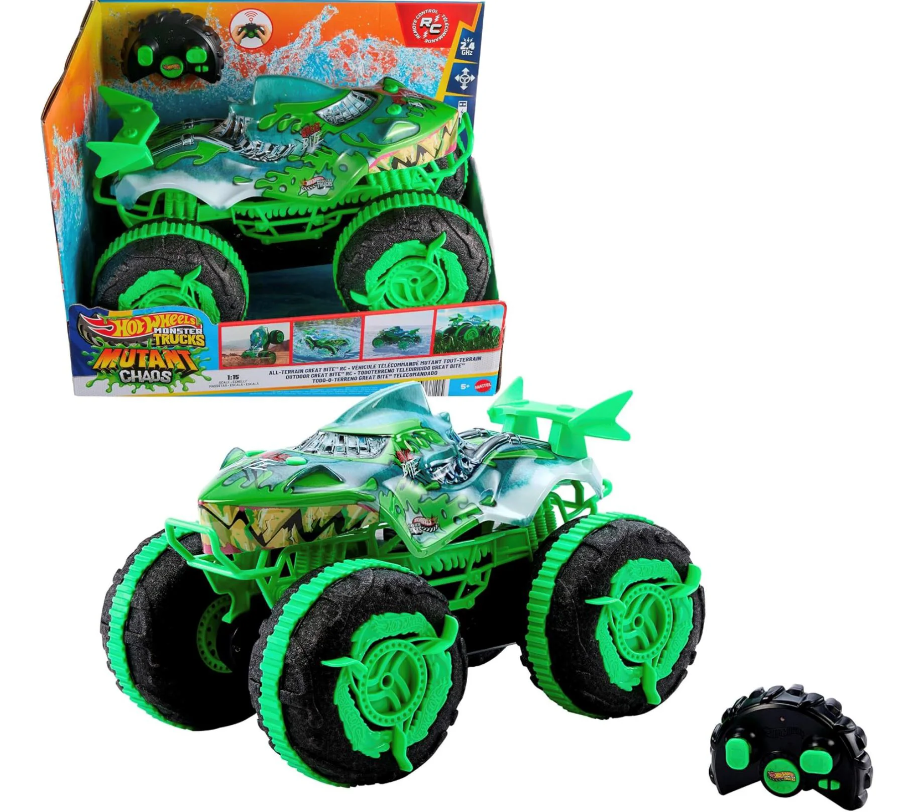 Машина на радиоуправлении Hot Wheels Monster Truck Большая акула foto