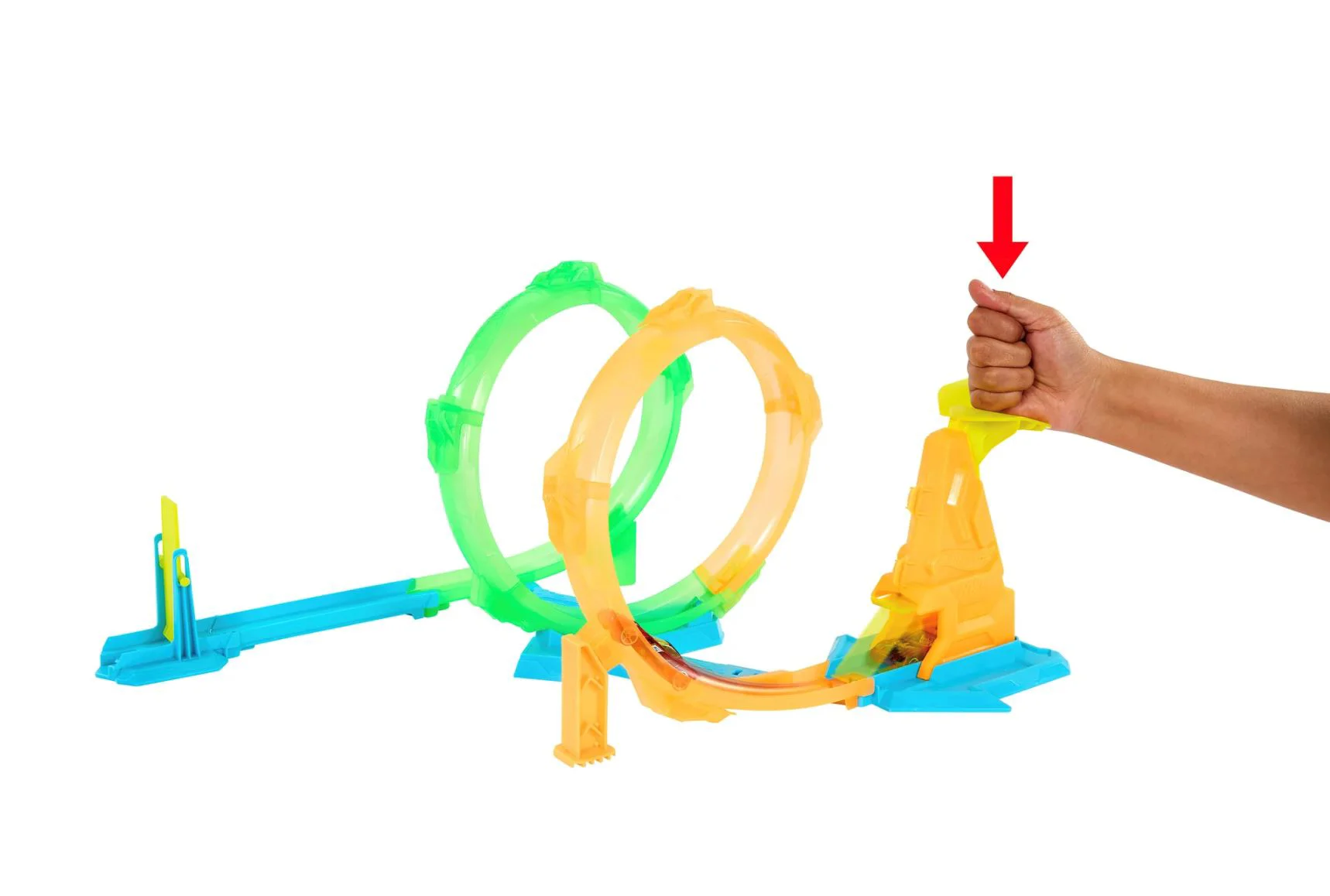 Трасса Hot Wheels Neon Speeders Двойная петля foto