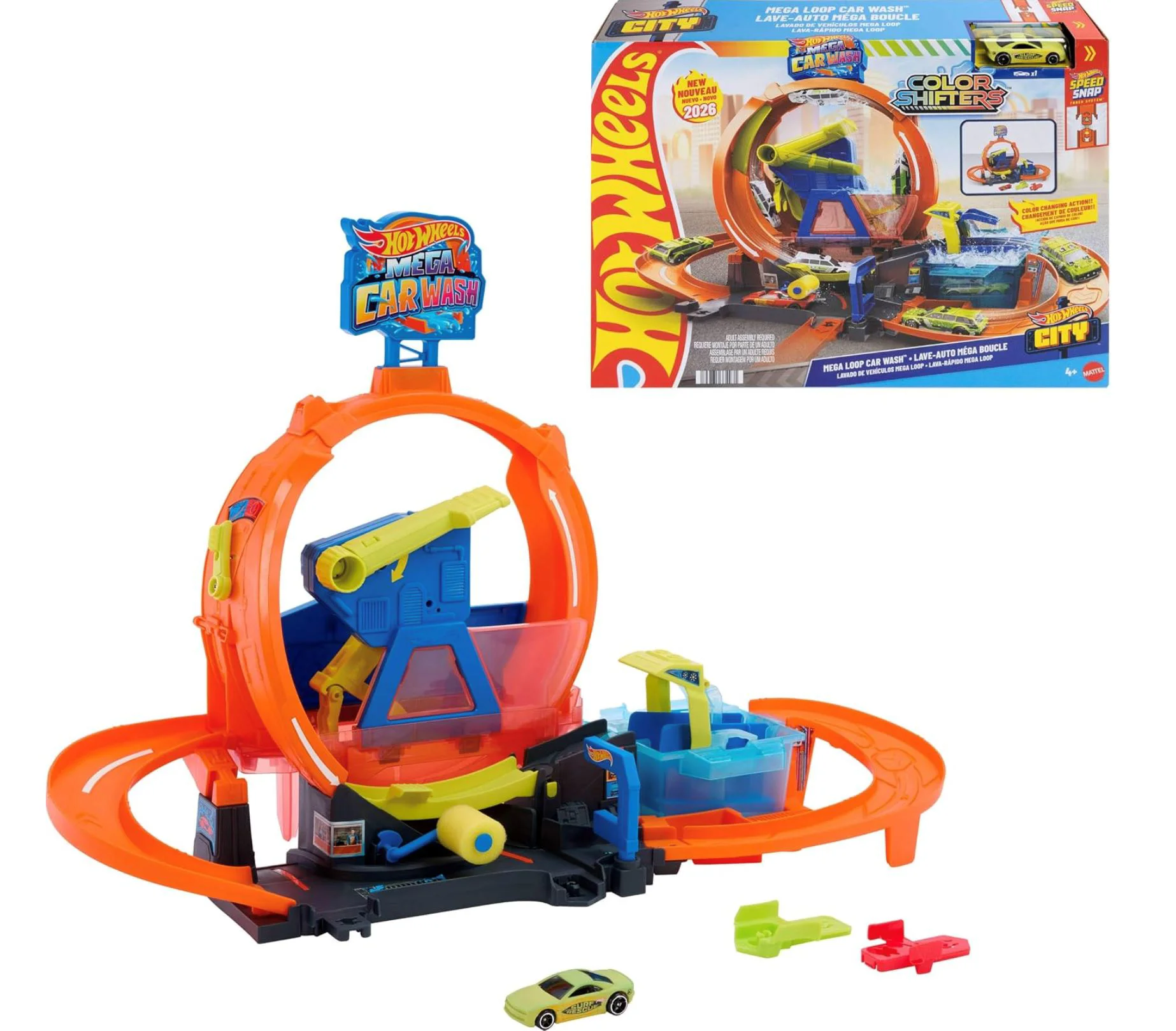Игровой набор Hot Wheels Мега автомойка с петлей foto