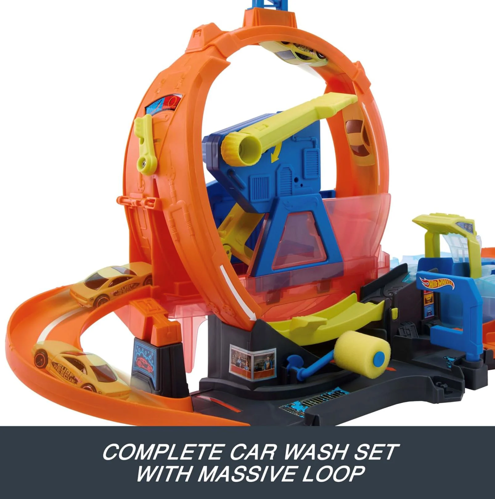 Игровой набор Hot Wheels Мега автомойка с петлей foto