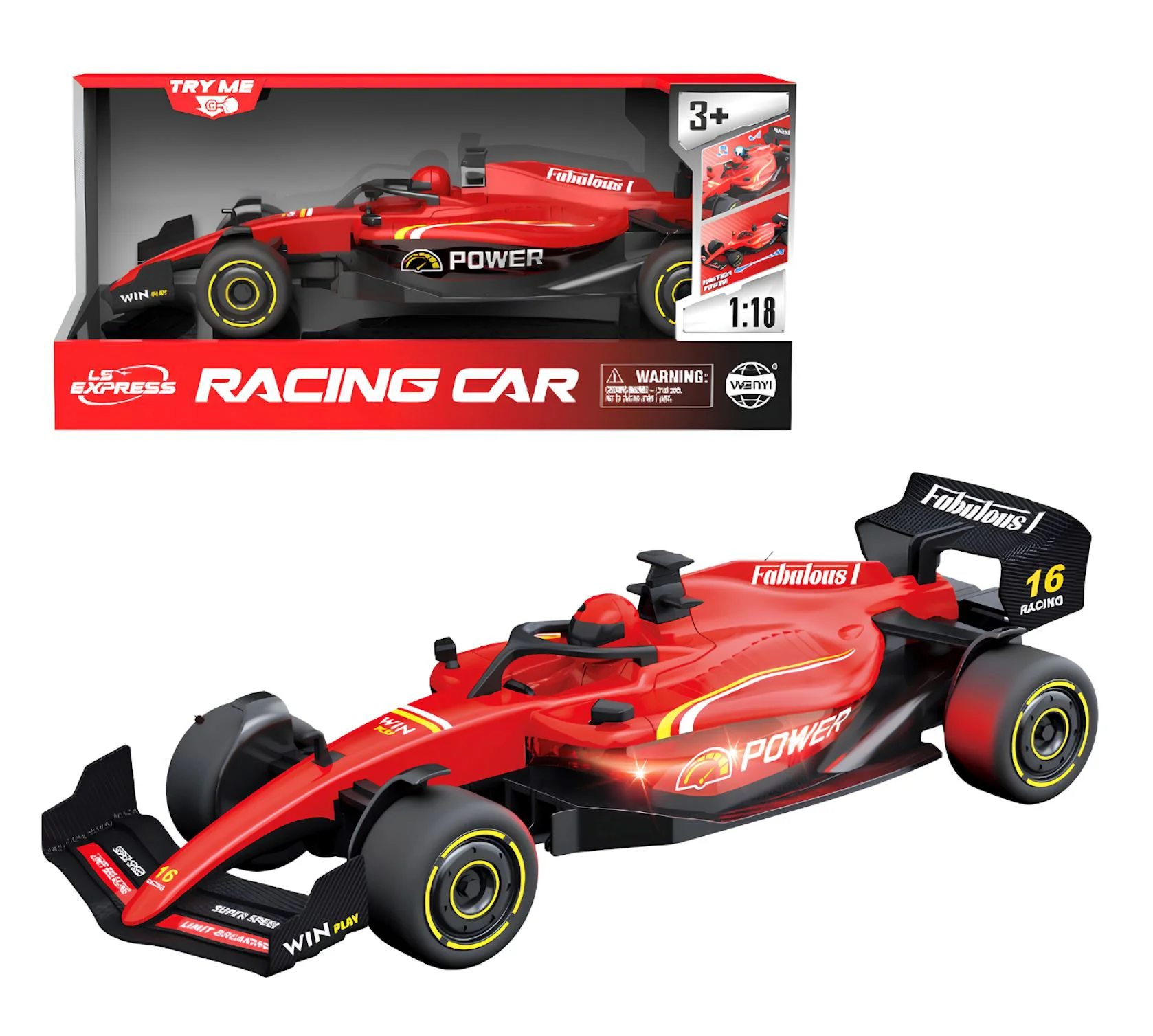 Masina de curse F1 Wenyi cu inertie, lumina si sunete 1:18 foto