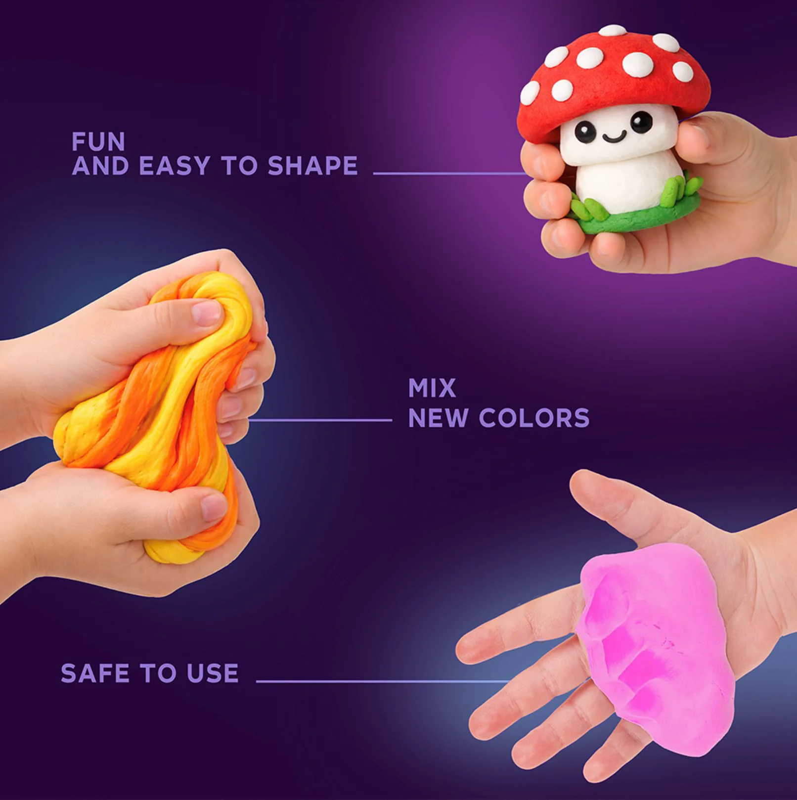 Set creativ cu plastilina aerata Okto Air Clay, 24 buc. foto