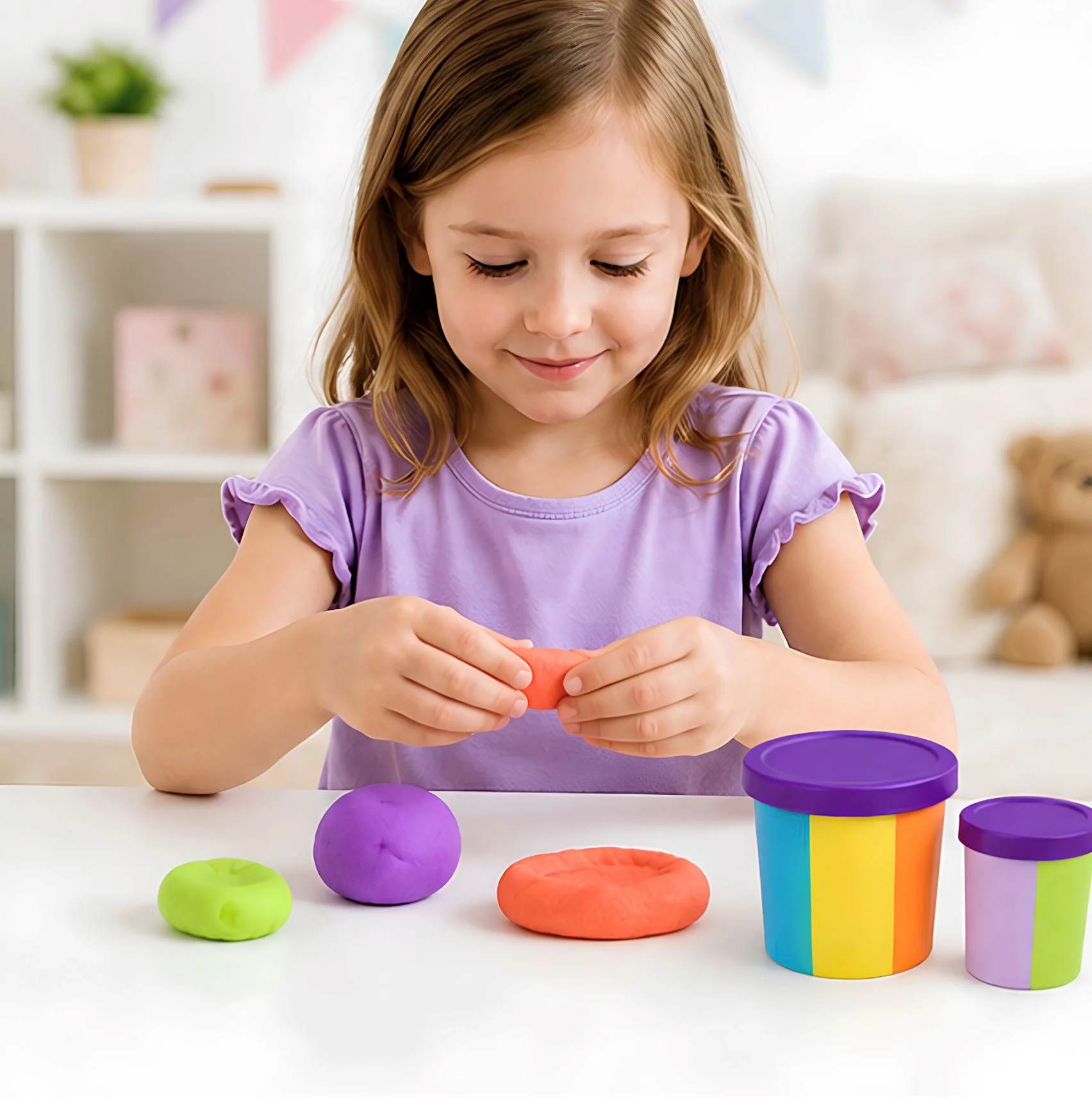 Plastilina aerata Okto Air Clay, 6 buc. foto
