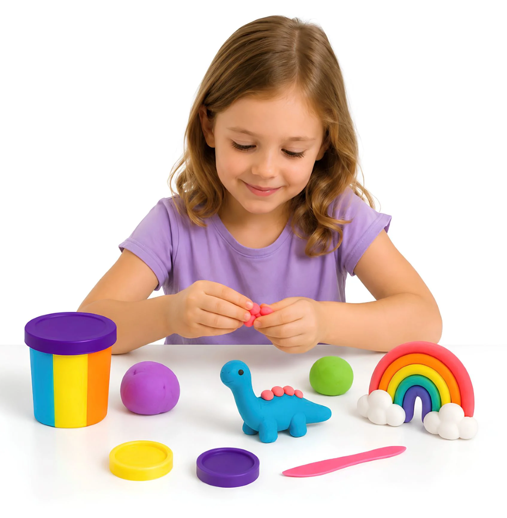 Plastilina aerata Okto Air Clay, 6 buc. foto