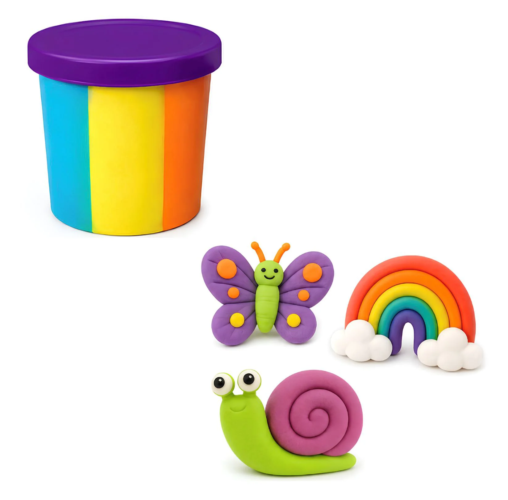 Plastilina aerata Okto Air Clay, 6 buc. foto